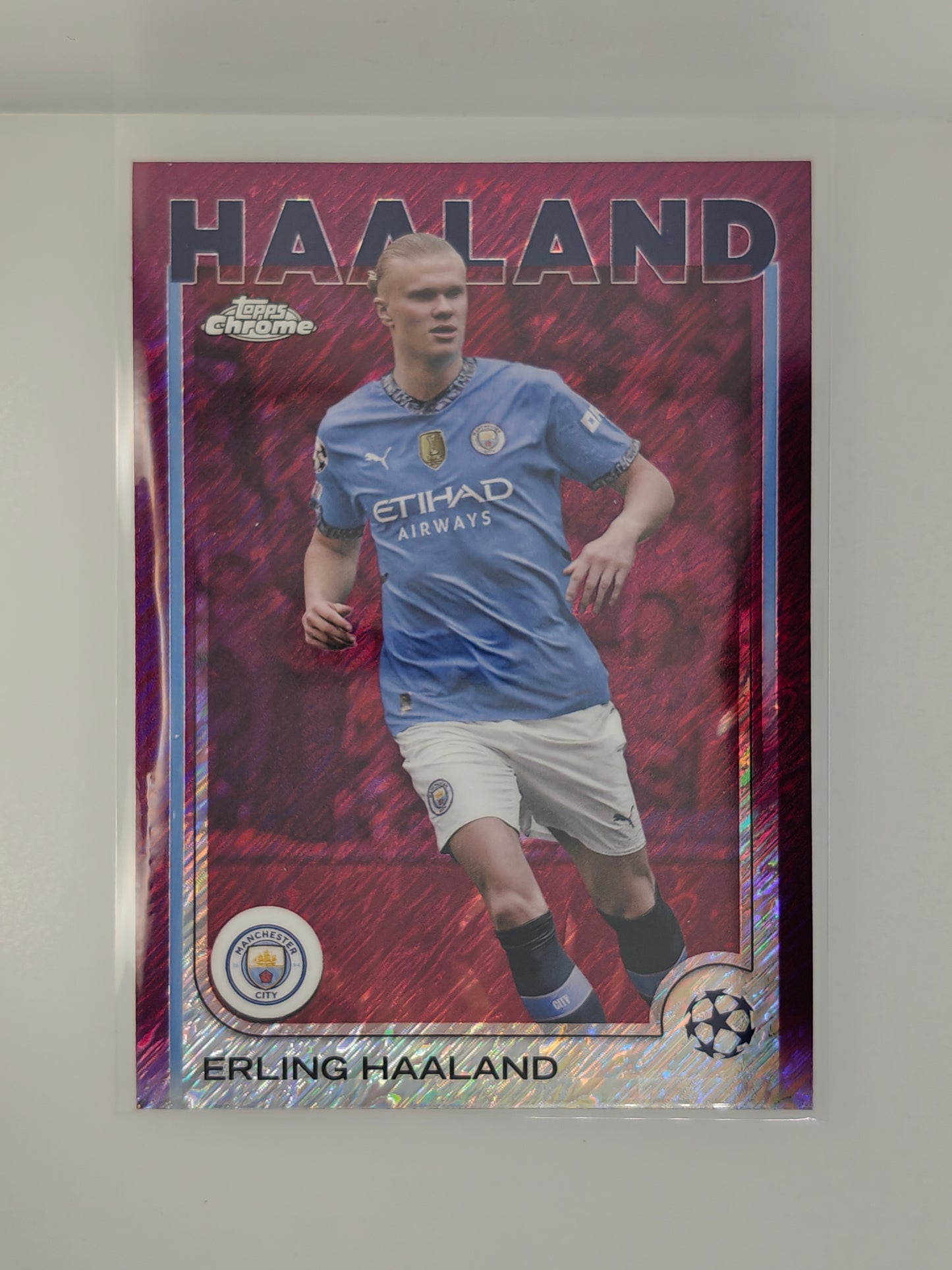Erling Haaland Magenta Shimmer - Topps Chrome 24/25