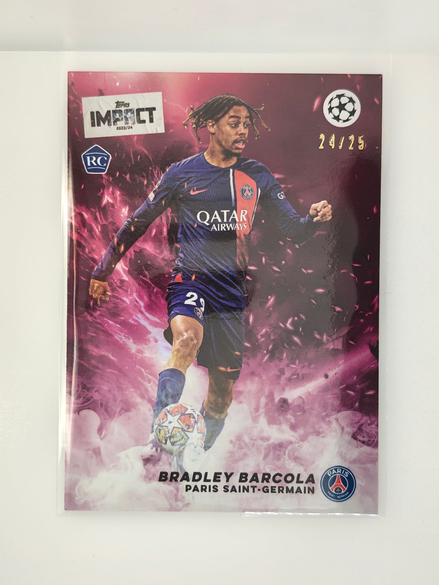 Bradley Barcola /25 RC - Topps Impact 23/24