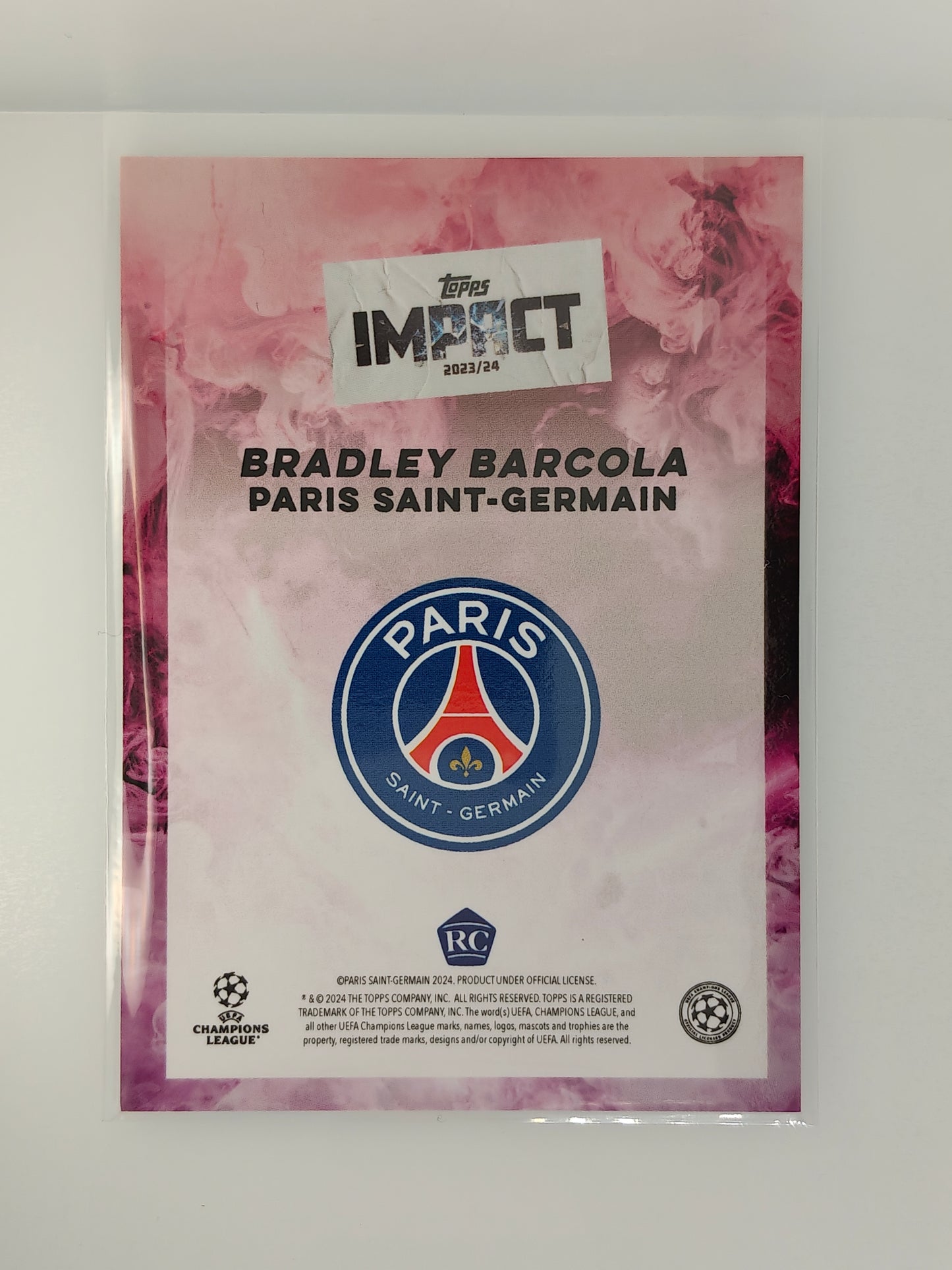 Bradley Barcola /25 RC - Topps Impact 23/24