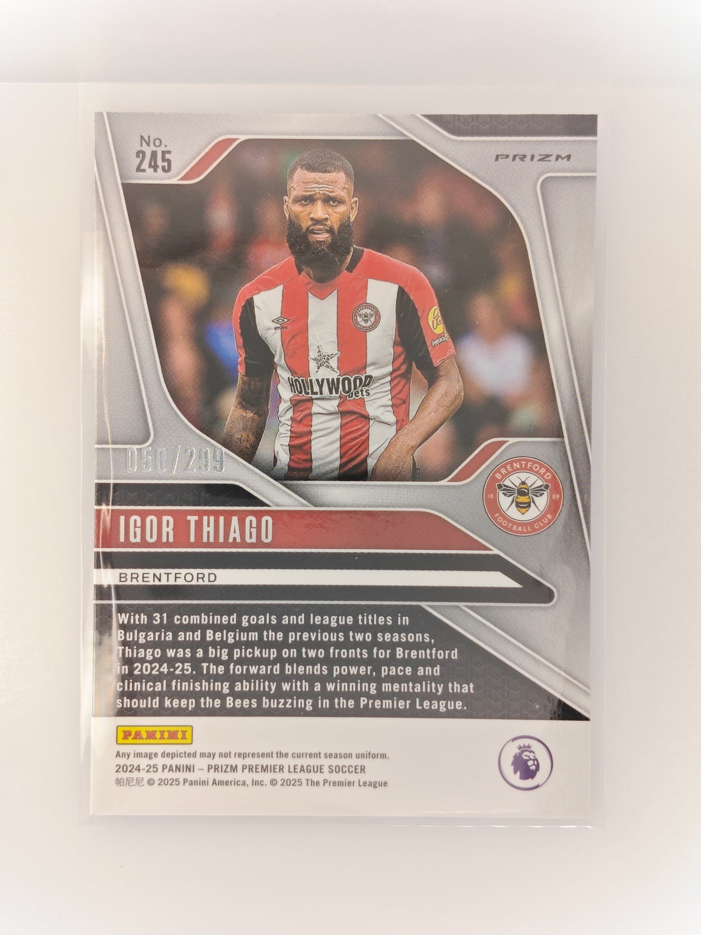 Igor Thiago /299 RC - Panini Prizm Premier League 24/25