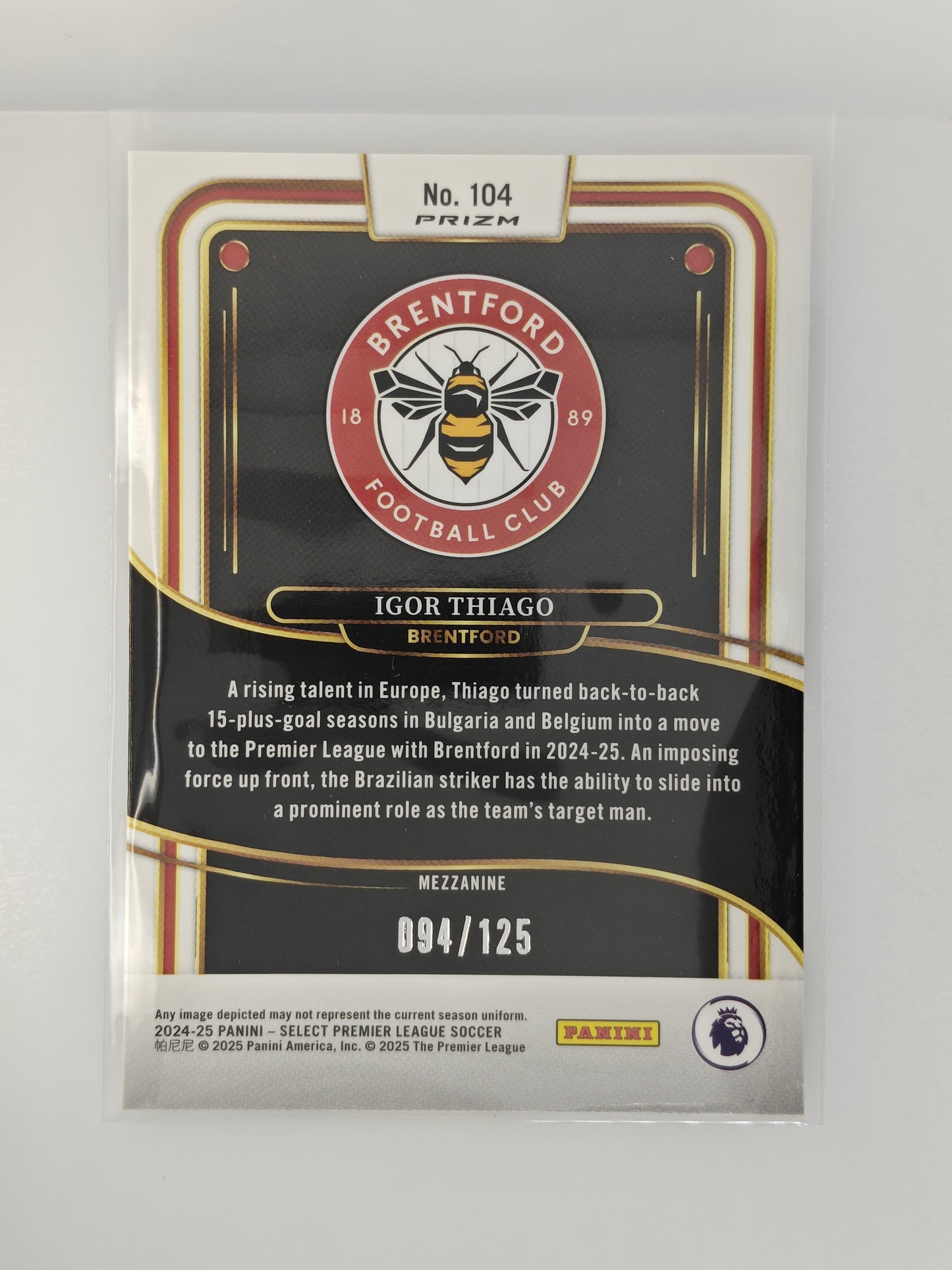 Igor Thiago /125 RC - Panini Select Premier League 24/25