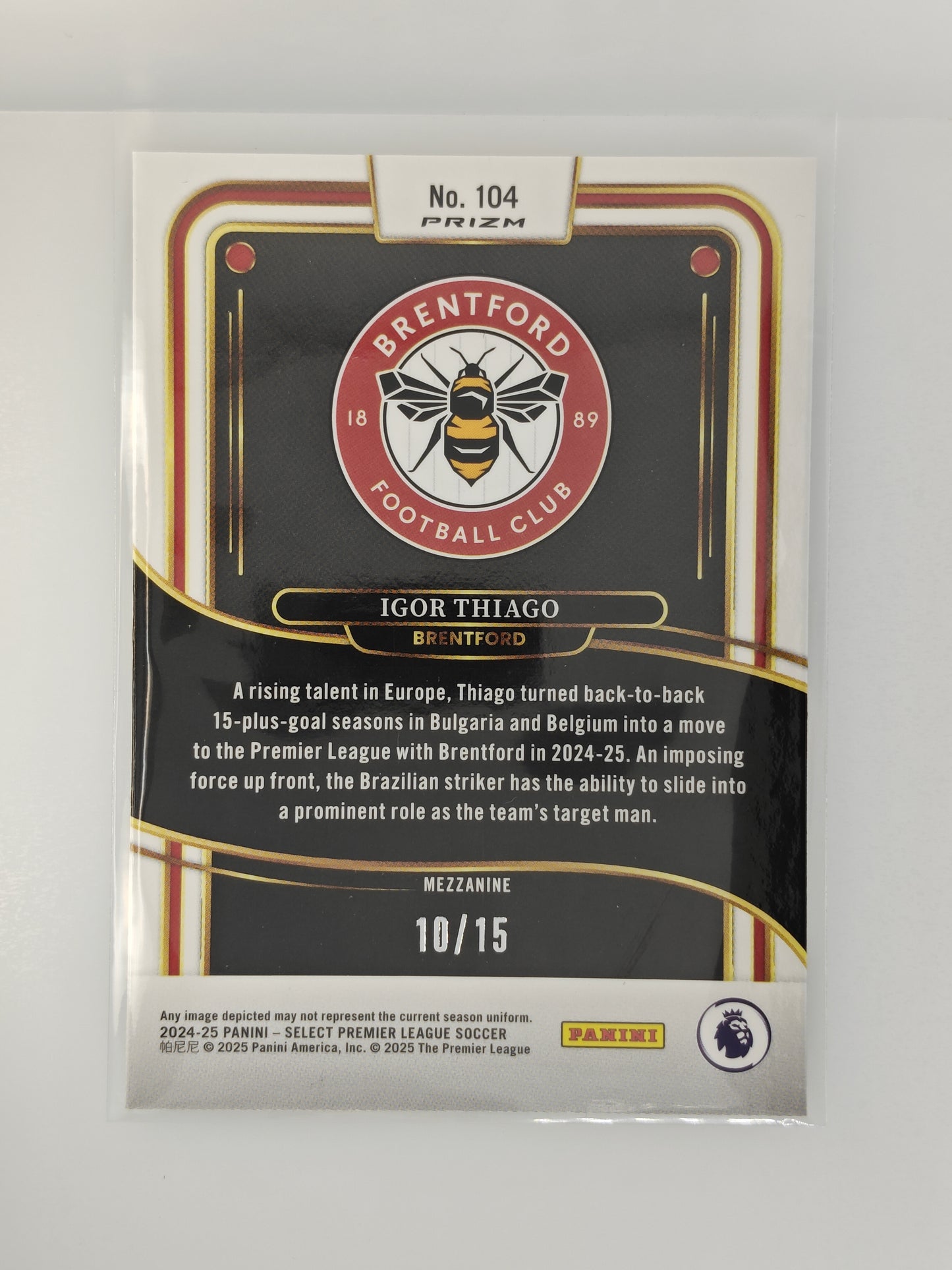 Igor Thiago /15 RC - Panini Select Premier League 24/25