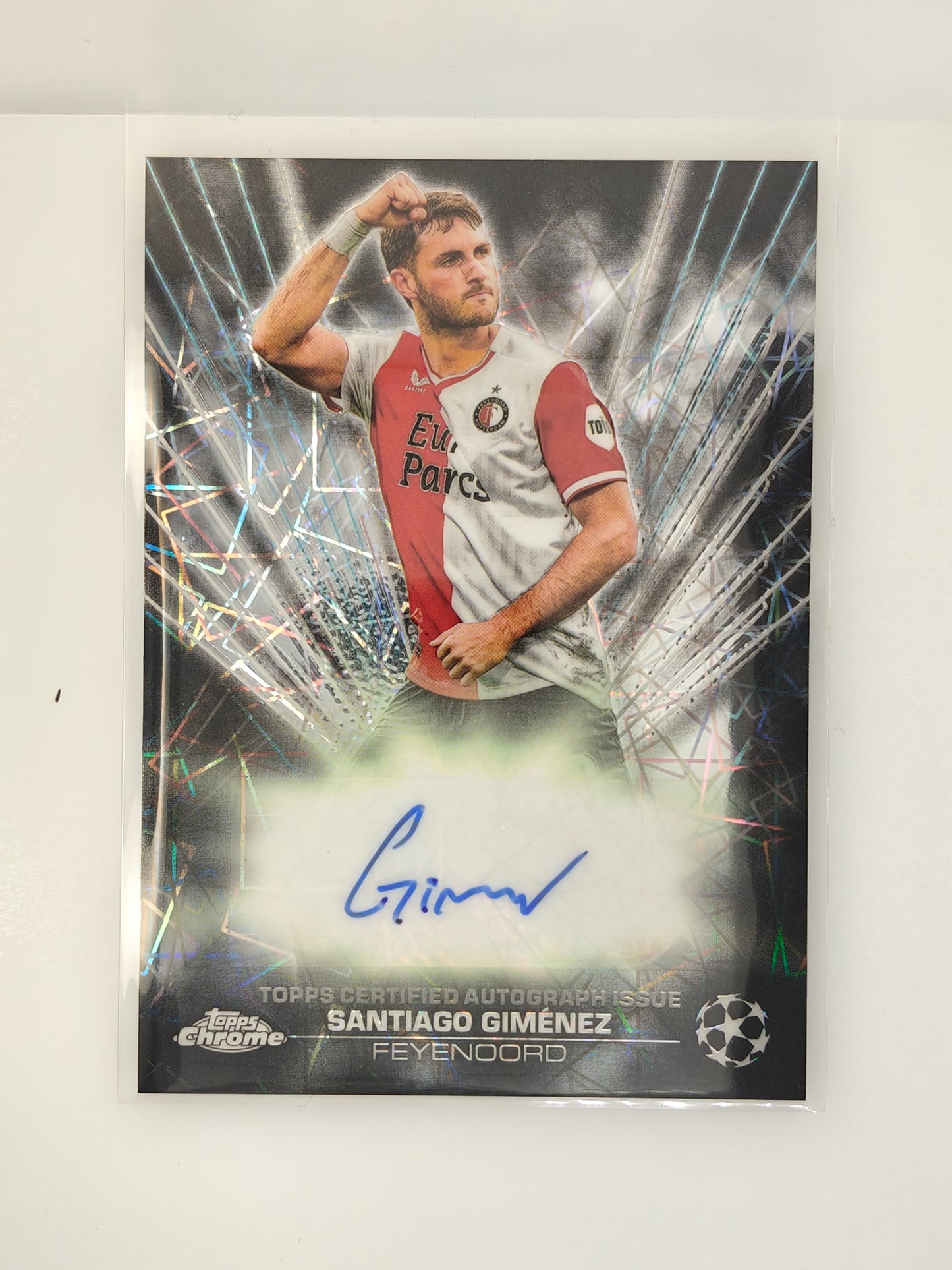 Santiago Gimenez auto Black lazer - Topps Chrome 23/24