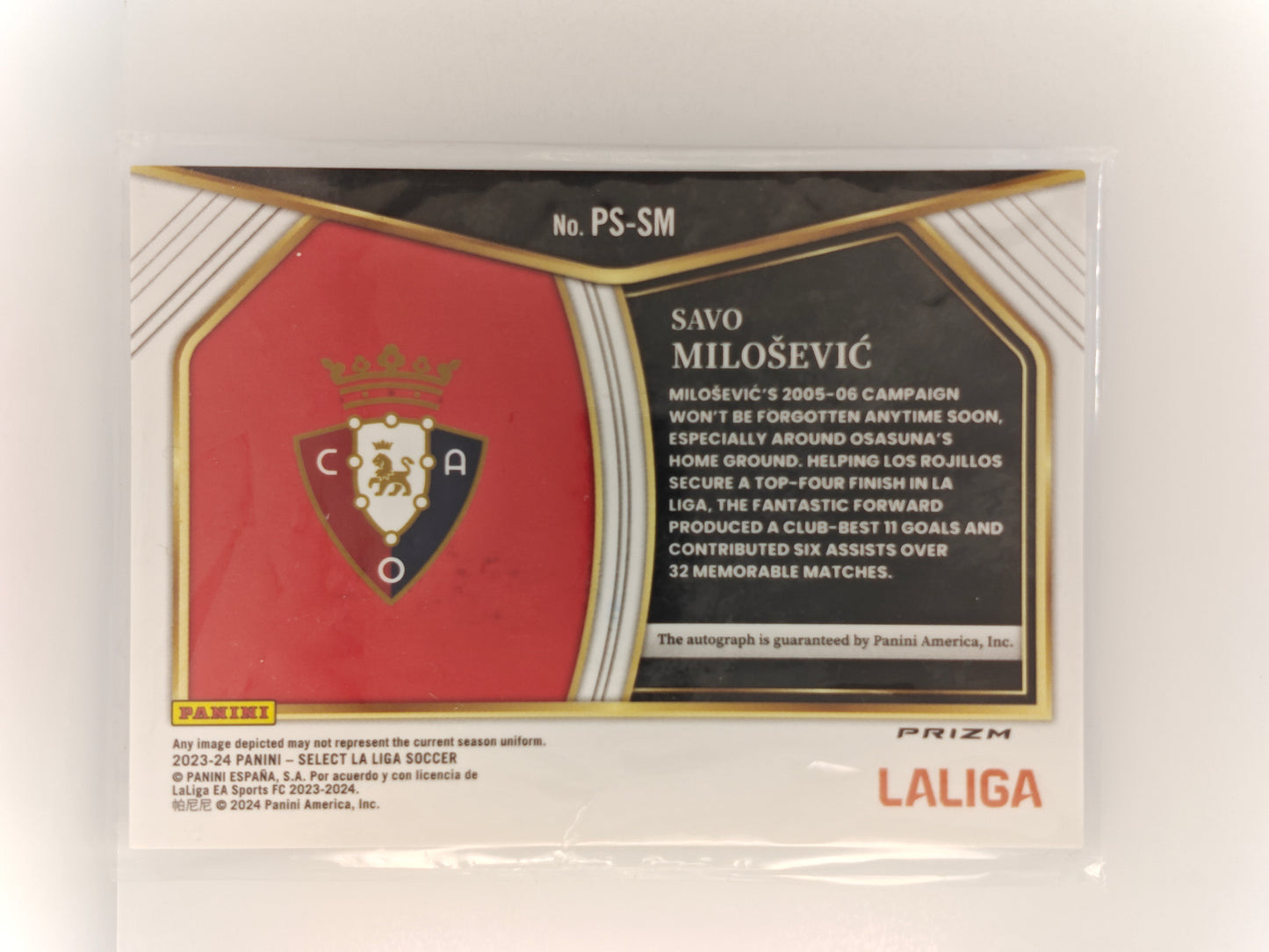 Savo Milosevic auto blue pulsar - Panini Select La Liga 23/24
