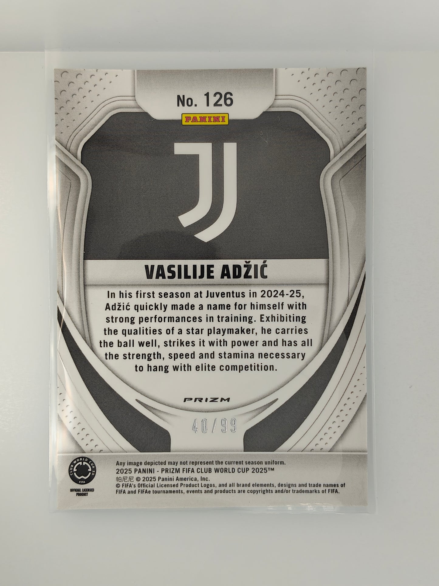Vasilije Adzic /99 RC - Panini Prizm Club World Cup