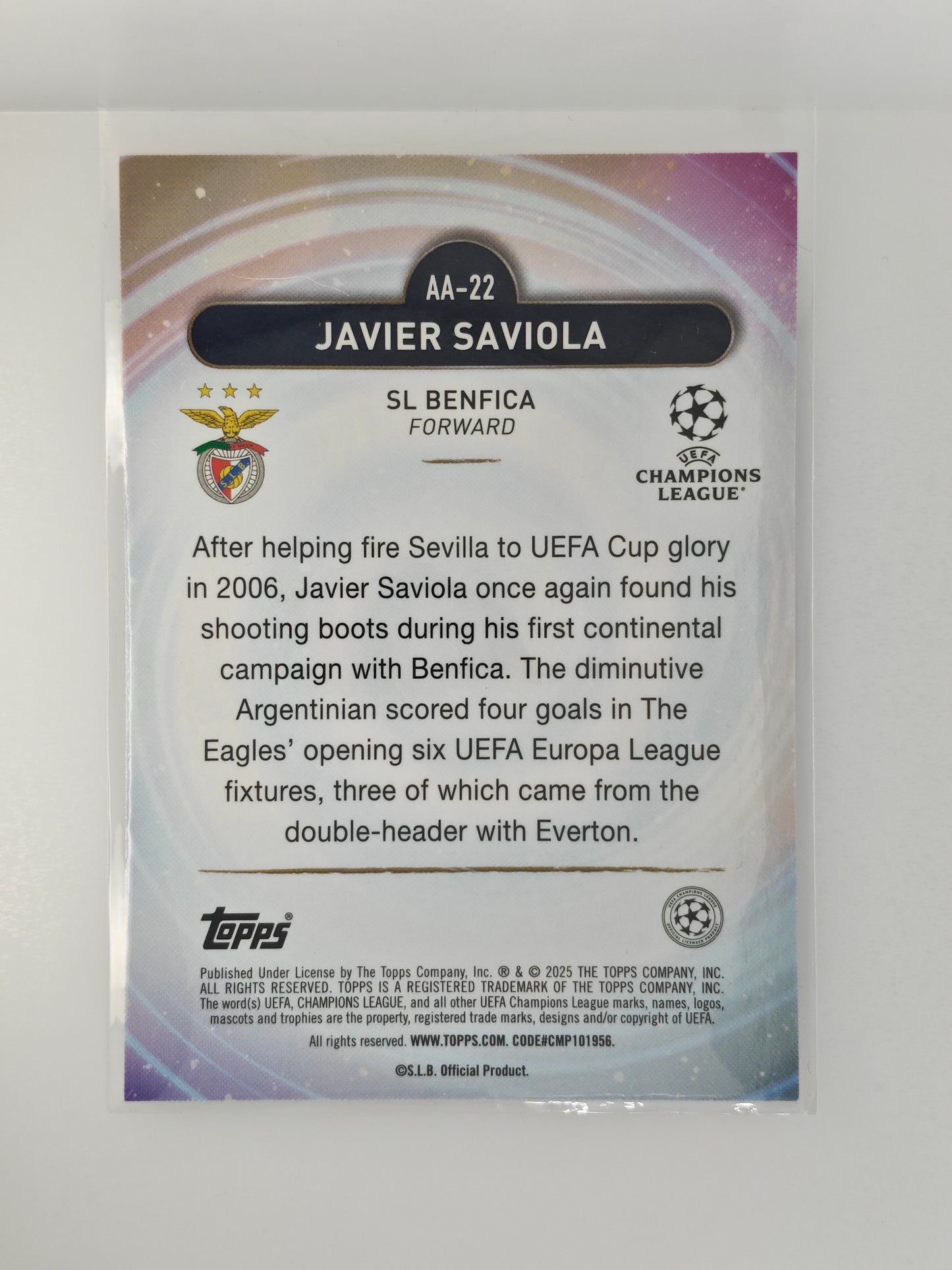 Javier Saviola - Ageless Alchemy - Topps Merlin 24/25