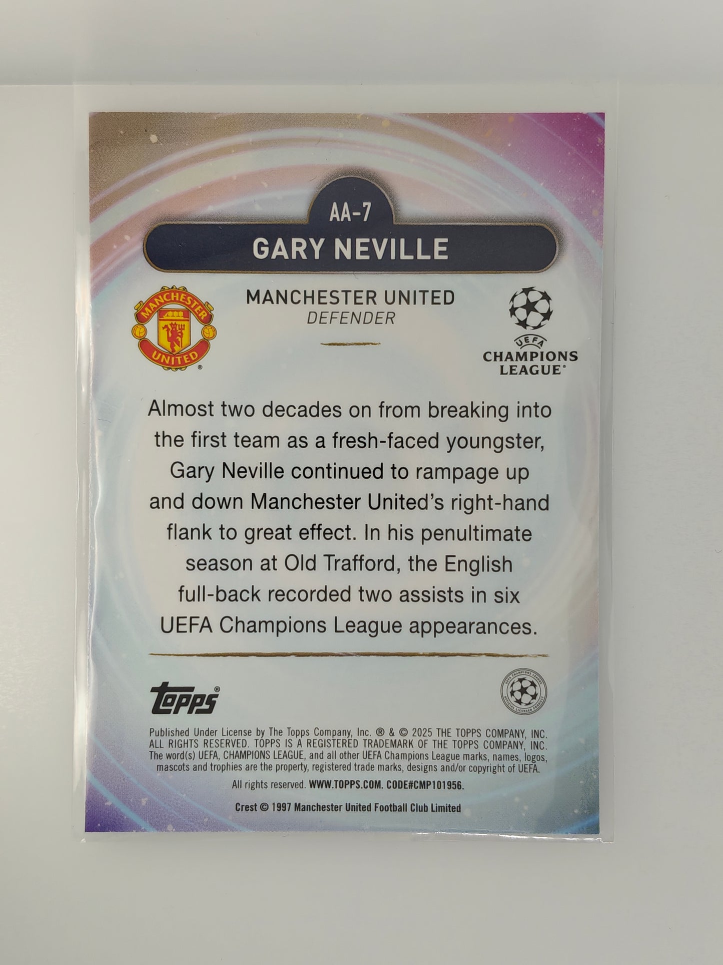 Gary Neville - Ageless Alchemy - Topps Merlin 24/25