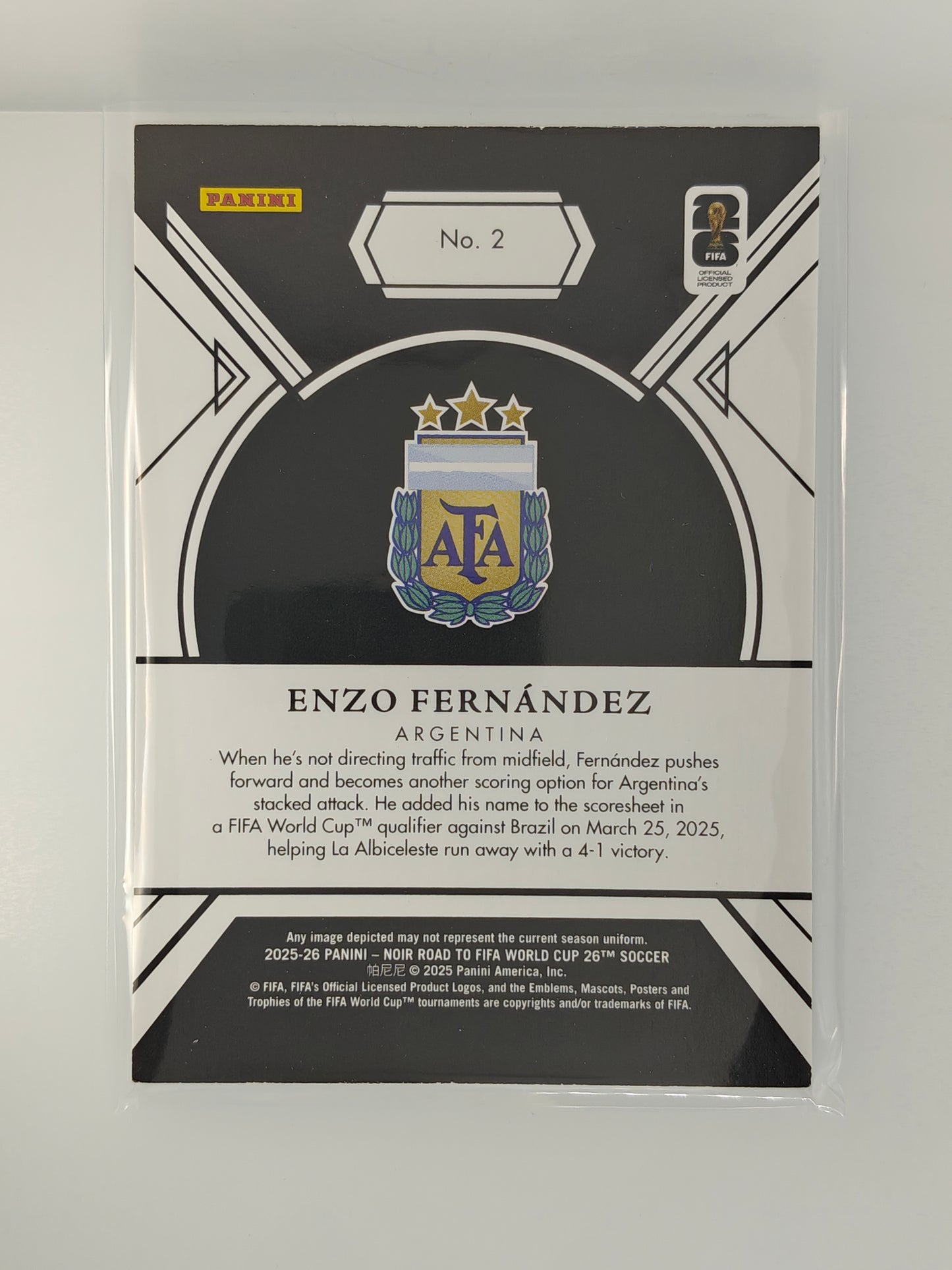 Enzo Fernandez /99 Bronze - Panini Noir World Cup 25/26