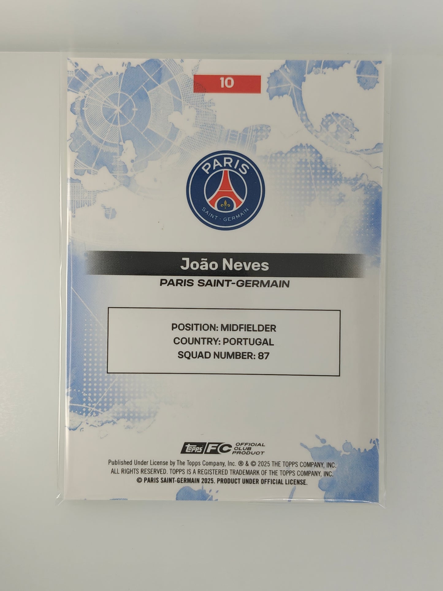 Joao Neves /50 - Topps Exhibition 25/26