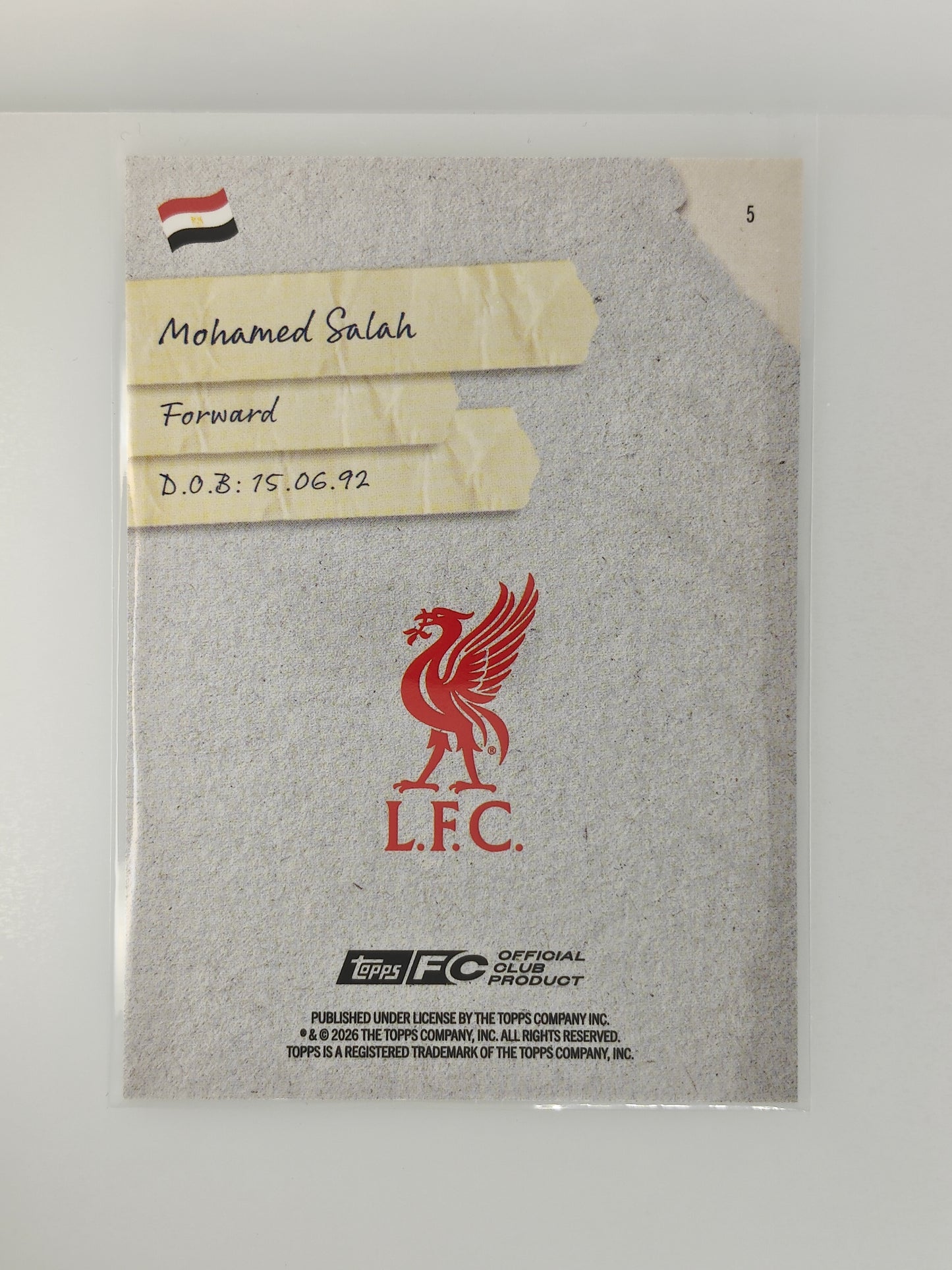 Mohamed Salah Snapshot Shutterspeed - Topps Liverpool Focus 25/26