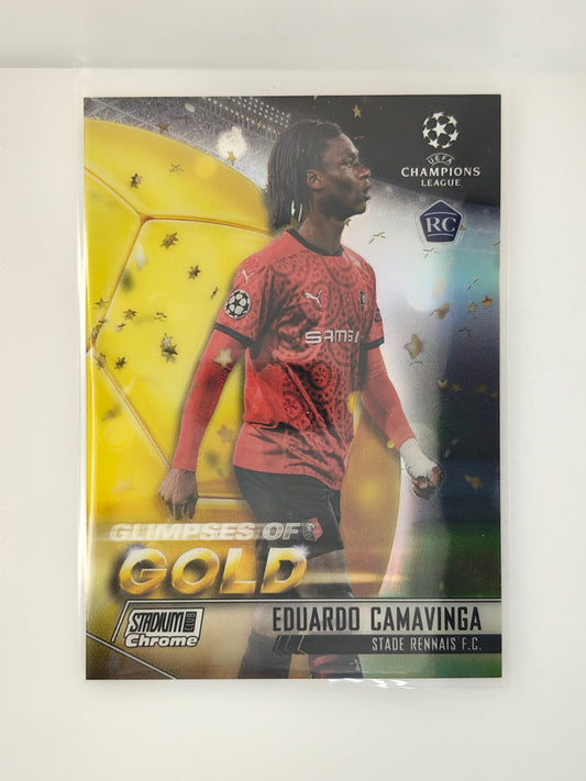 Eduardo Camavinga Glimpses of gold RC - Topps Stadium Chrome 20/21