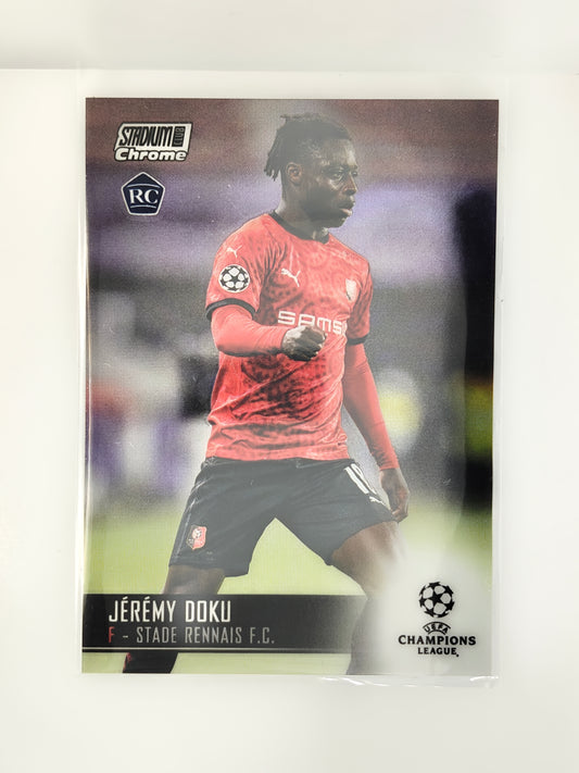 Jeremy Doku RC - Topps Stadium Chrome 20/21