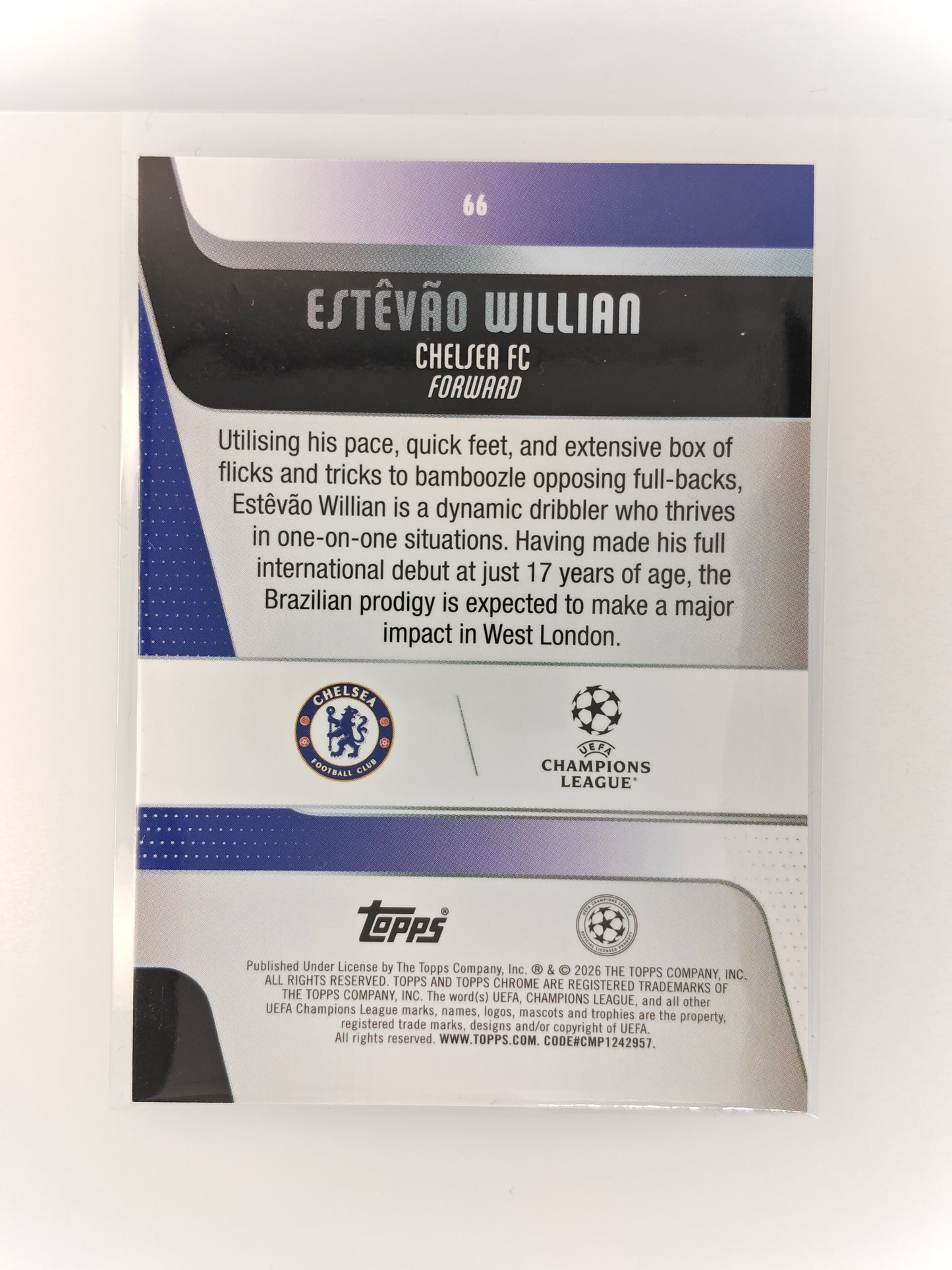 Estevao RC - Topps Chrome 25/26