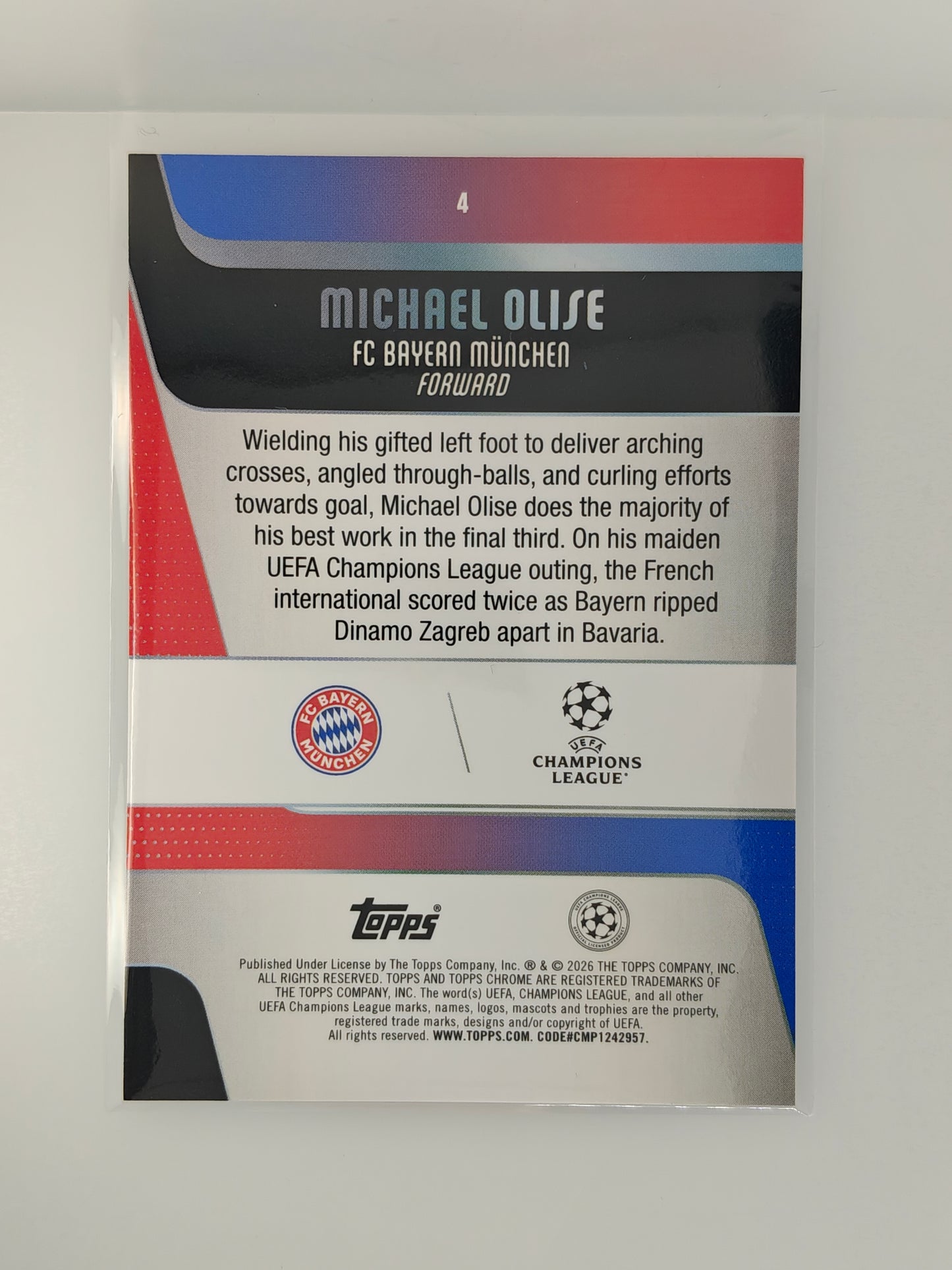 Michael Olise Hyper - Topps Chrome 25/26