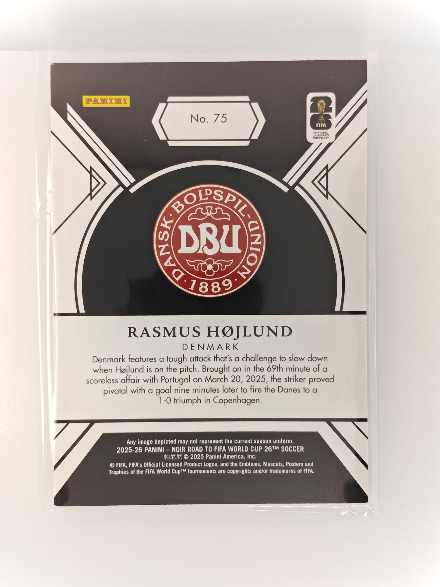 Rasmus Højlund 57/99 - Panini Noir World Cup 25/26