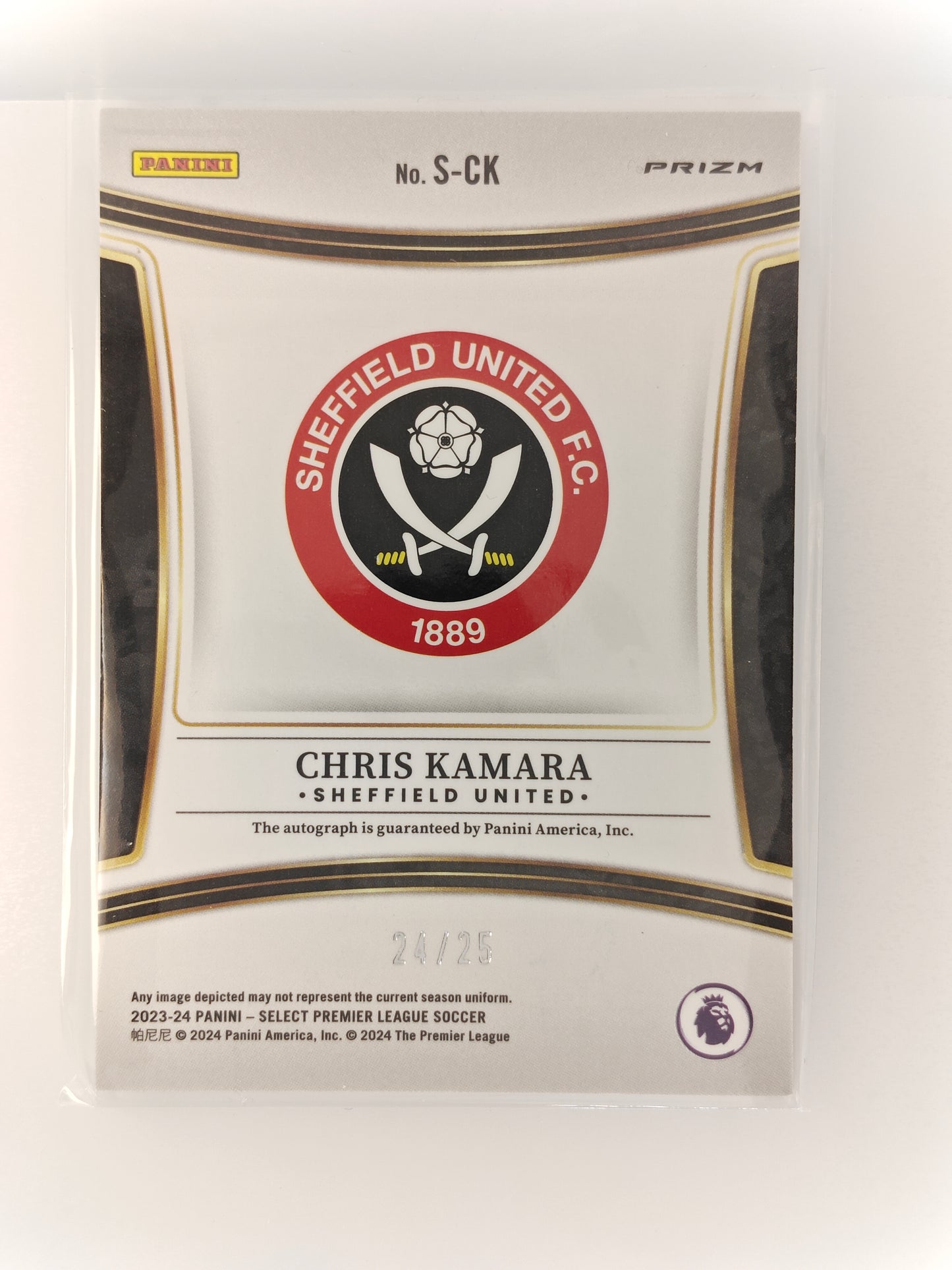 Chris Kamara auto /25 - Panini Select Premier League 23/24