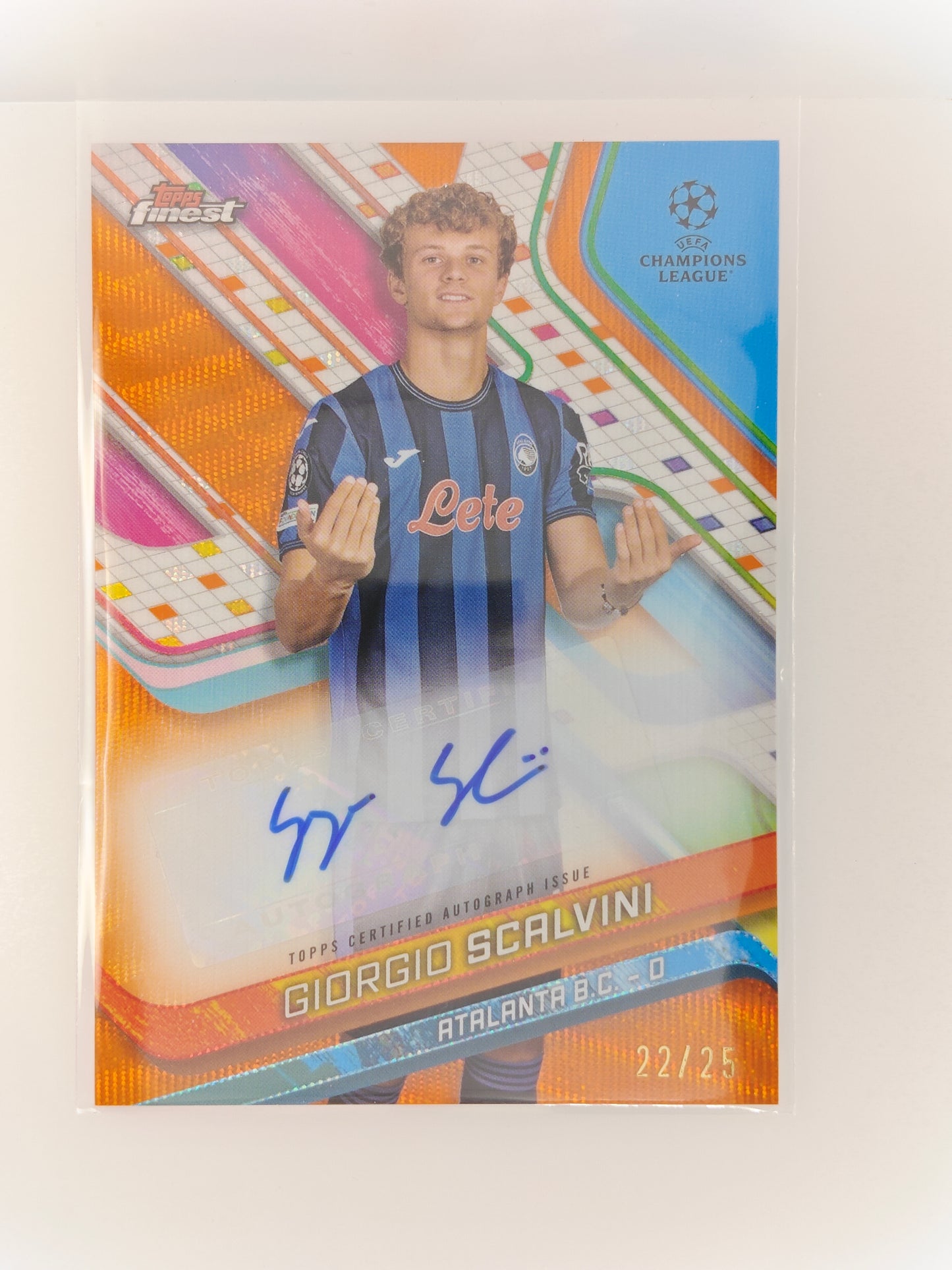 Giorgio Scalvini auto /25 - Topps Finest 24/25