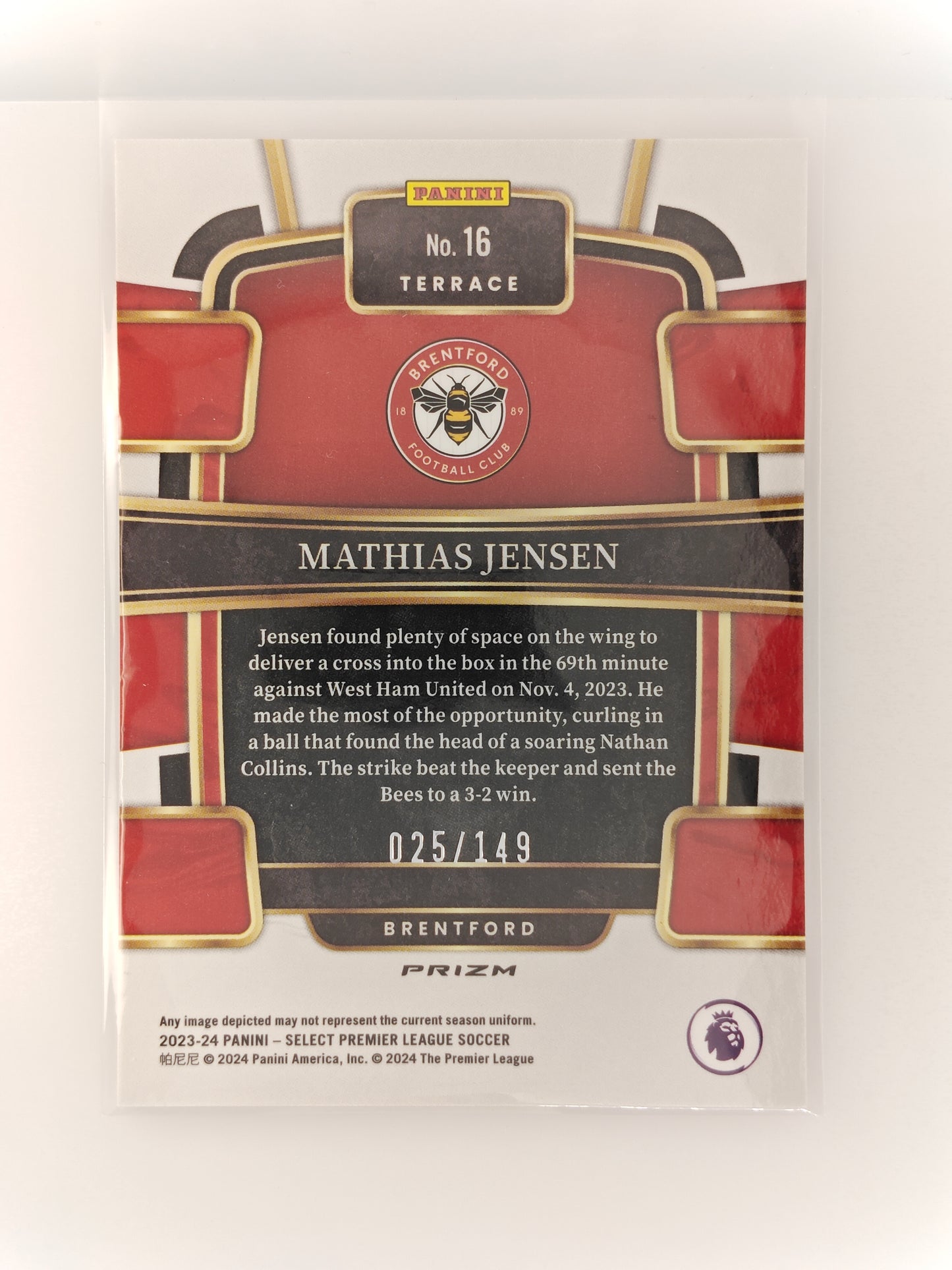 Mathias Jensen /149 - Panini Select Premier League 23/24