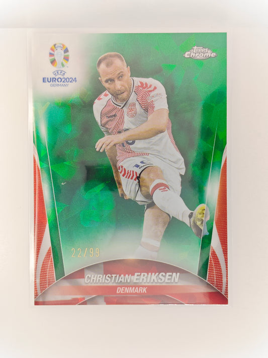 Christian Eriksen /99 Image Variation sapphire - Topps Chrome Euro 24 Sapphire