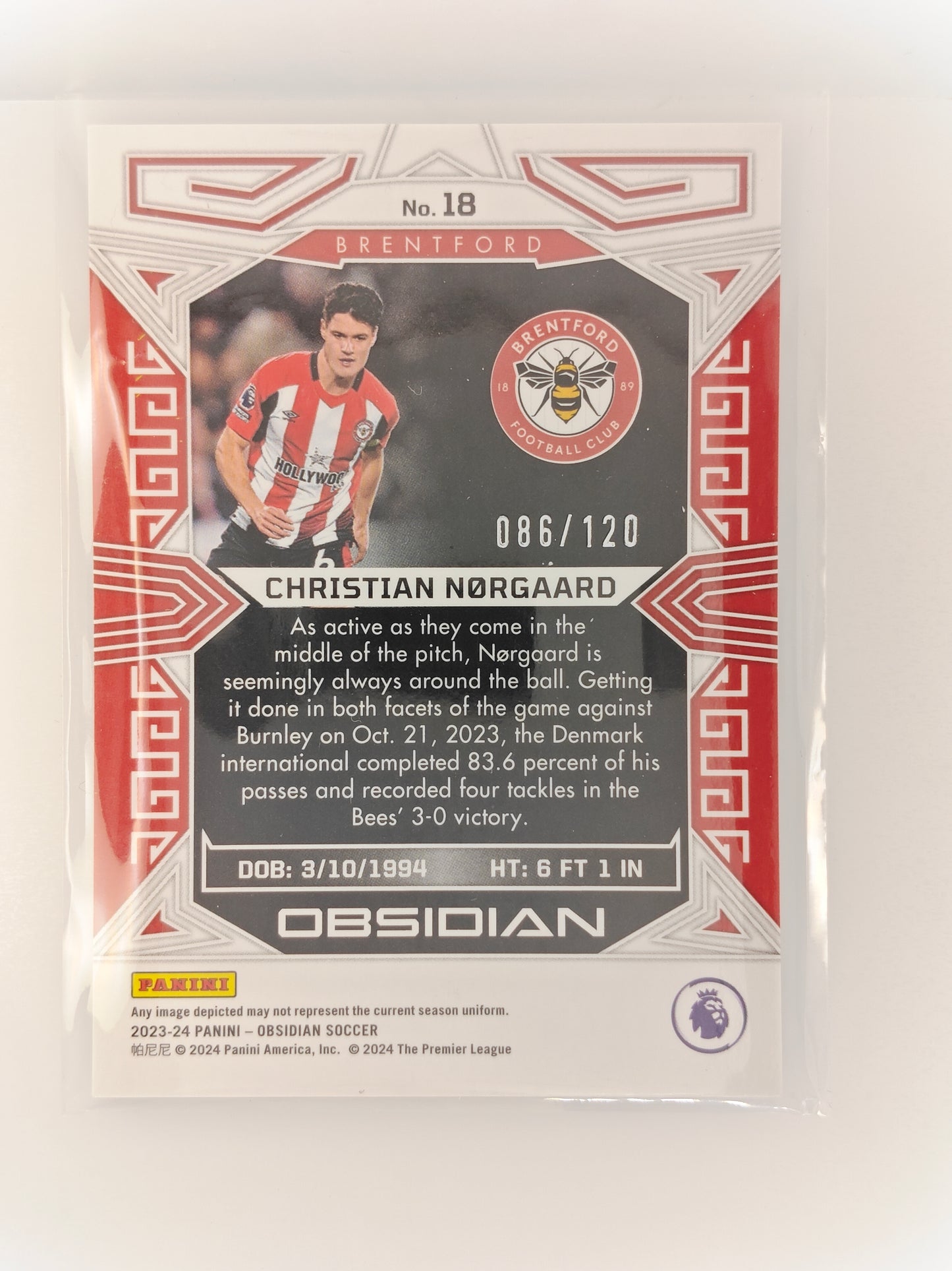 Christian Nørgaard /120 - Panini Obsidian 23/24