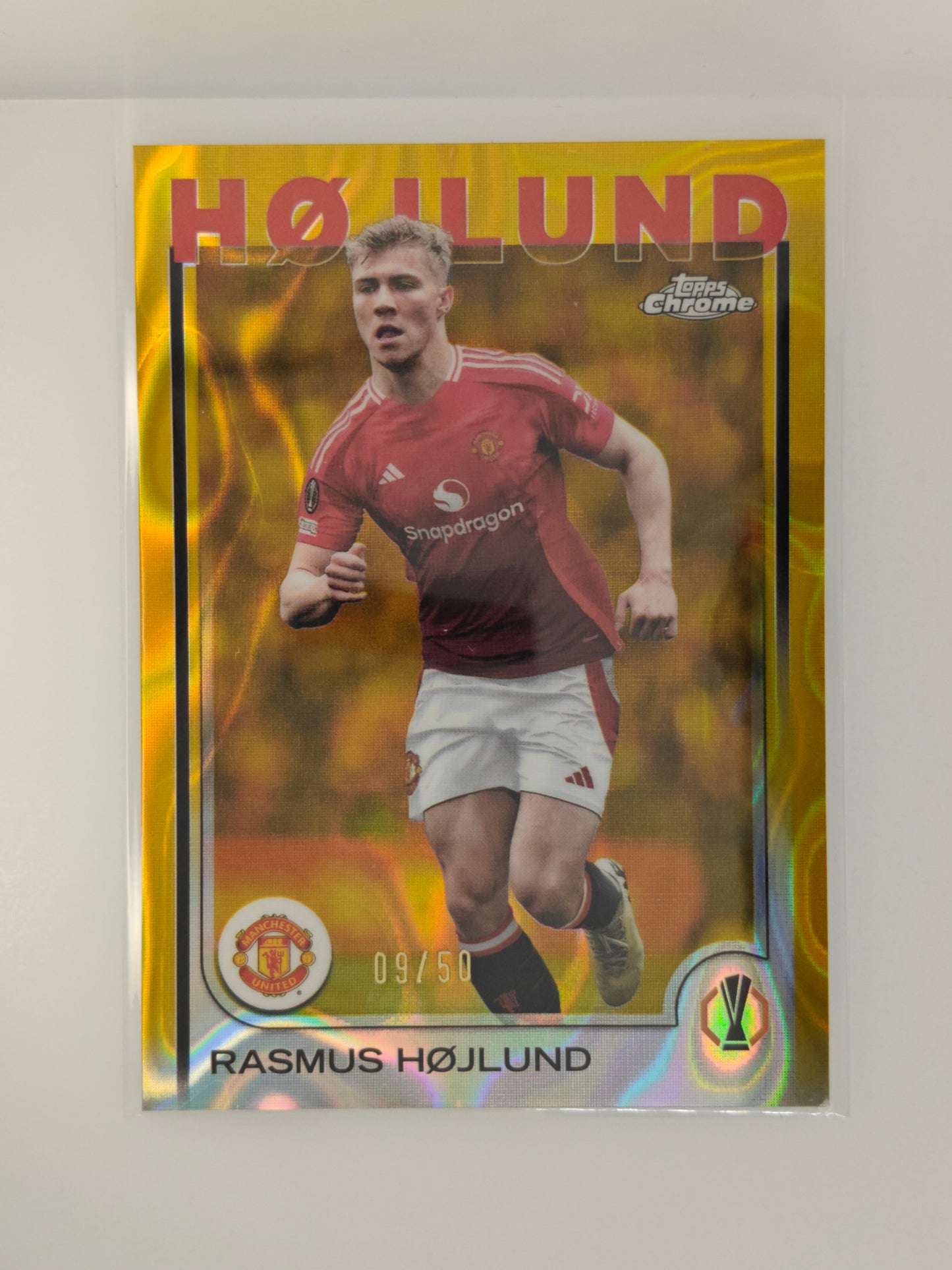 Rasmus Højlund /50 - Topps Chrome 24/25