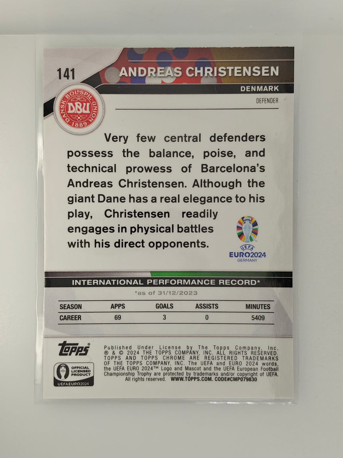 Andreas Christensen Green wave - Topps Chrome Euro 24
