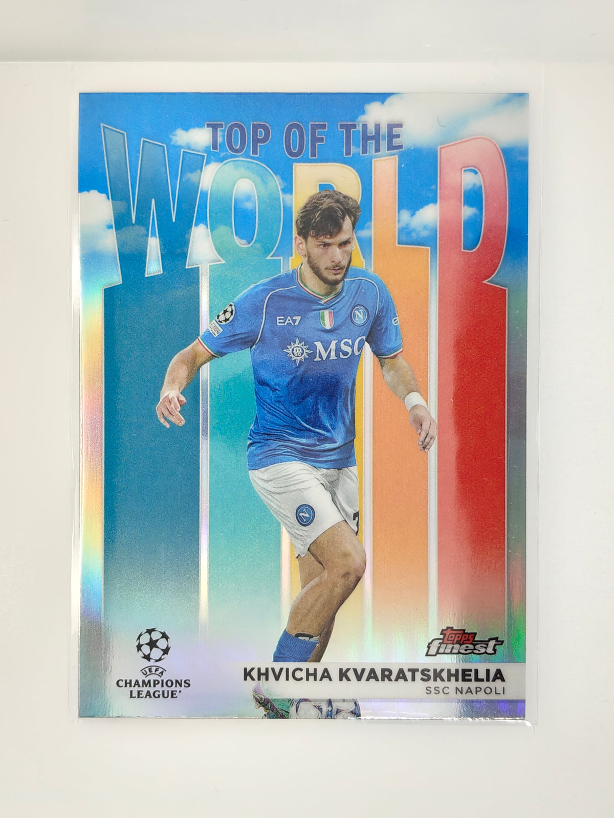 Khvicha Kvaratskhelia Top of the world - Topps Finest 23/24