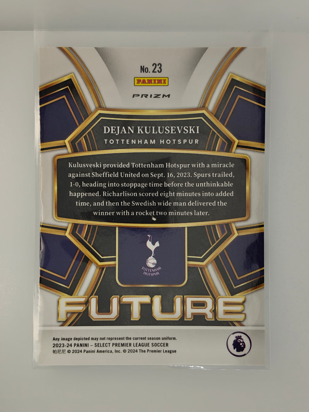 Dejan Kulusevski Future - Panini Select Premier League 23/24