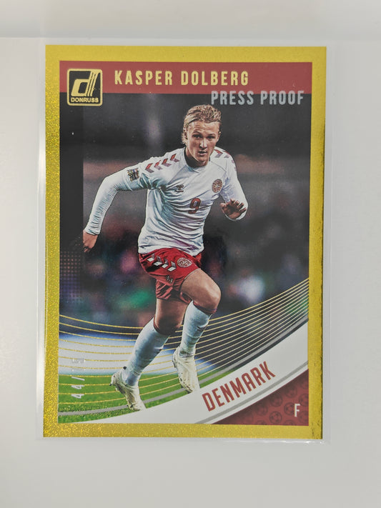 Kasper Dolberg /75 Press Proof - Panini Donruss 18/19