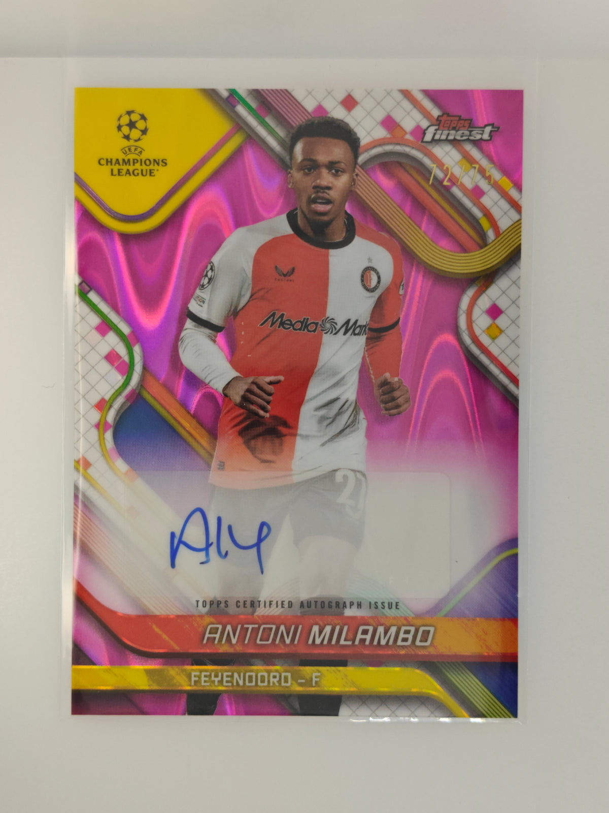 Antoni Milambo auto /75 - Topps Finest 24/25