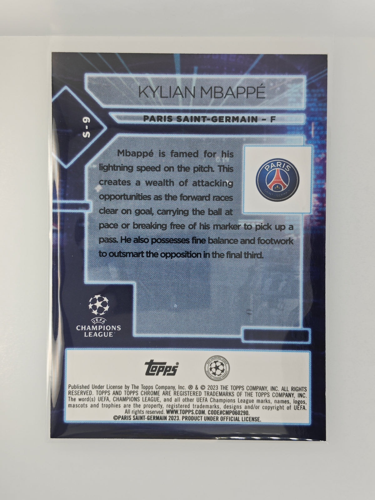 Kylian Mbappe Specimen - Topps Chrome 22/23