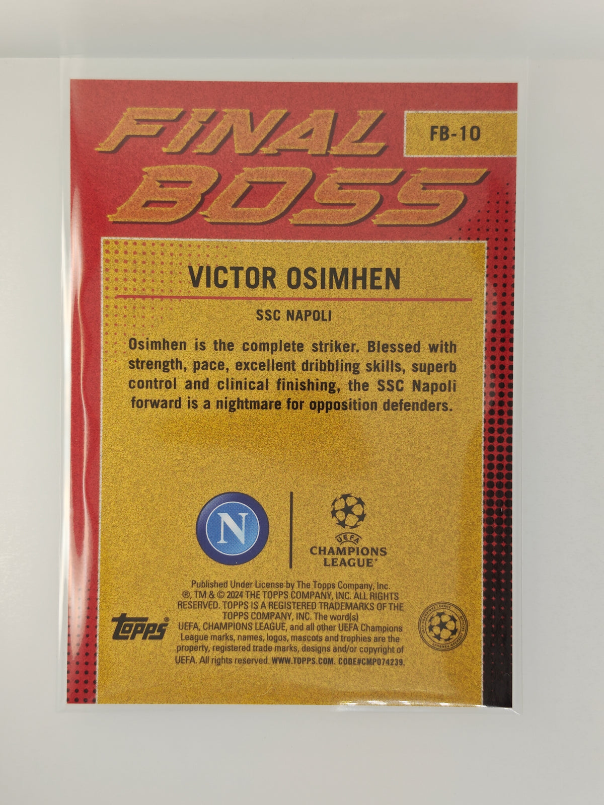 Victor Osimhen Final boss - Topps Superstars 23/24
