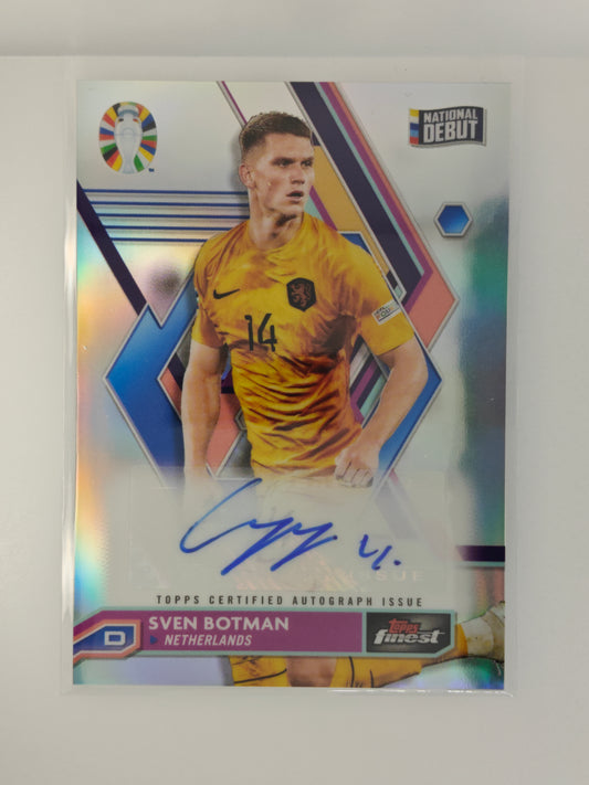 Sven Botman auto national debut - Topps Finest euro 24