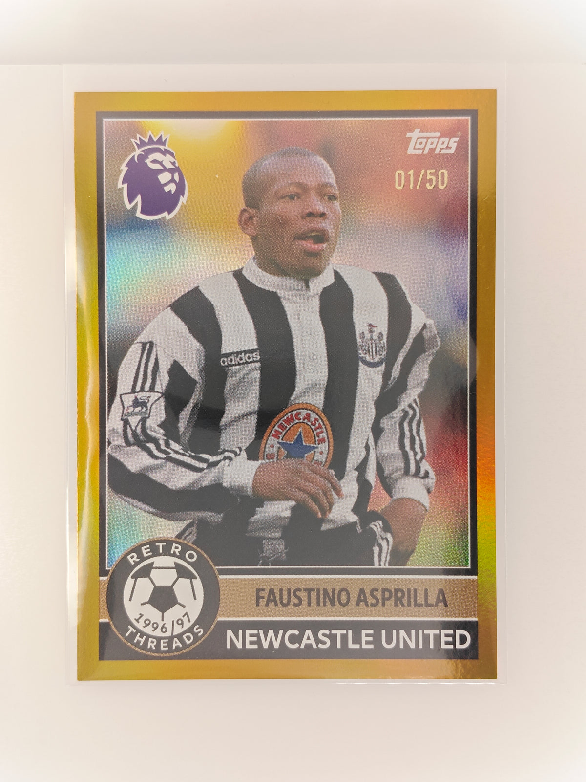 Faustino Asprilla 1/50 Retro Threads - Topps Premier League 25/26