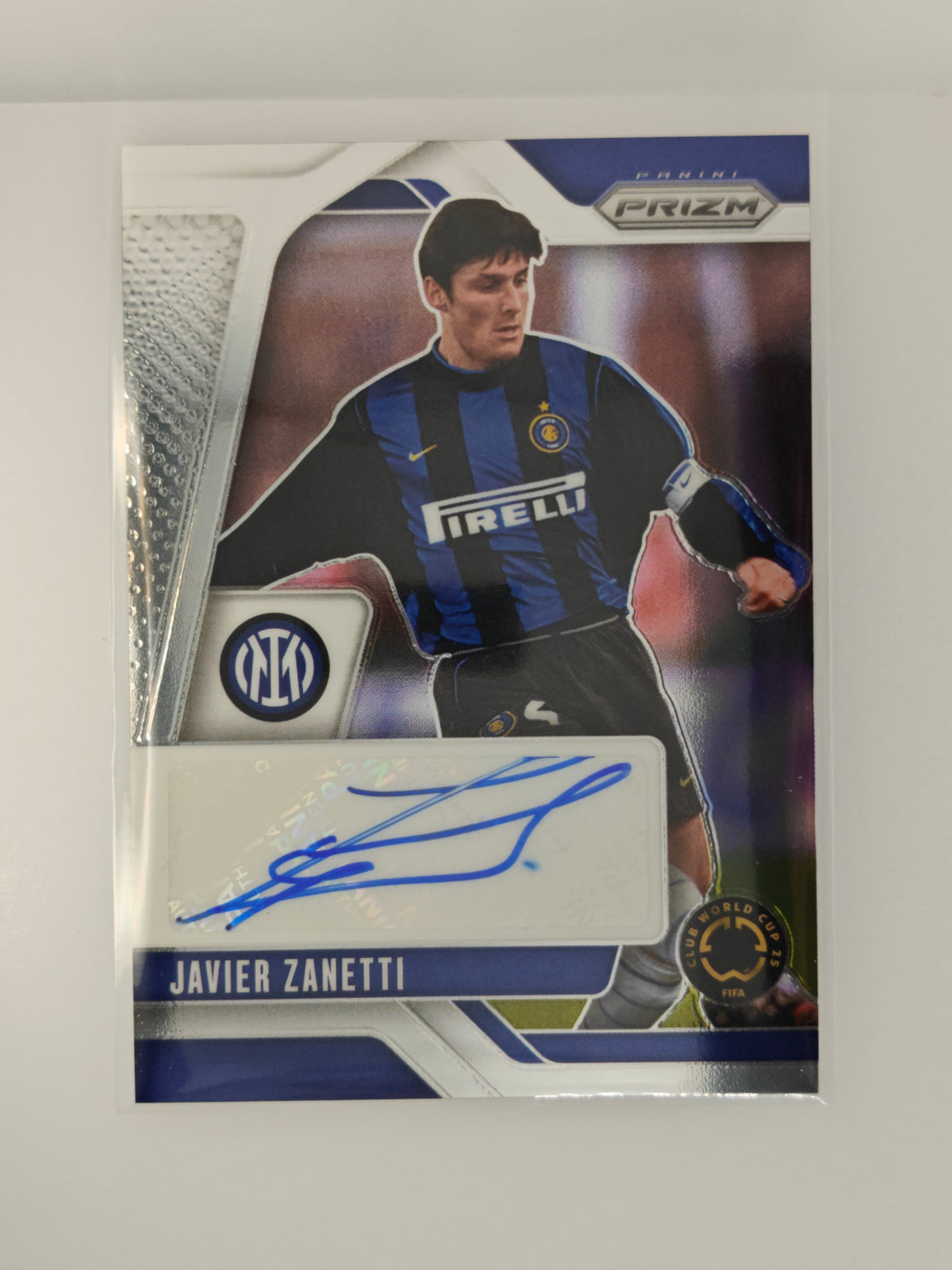 Javier Zanetti auto - Panini Prizm Club World Cup