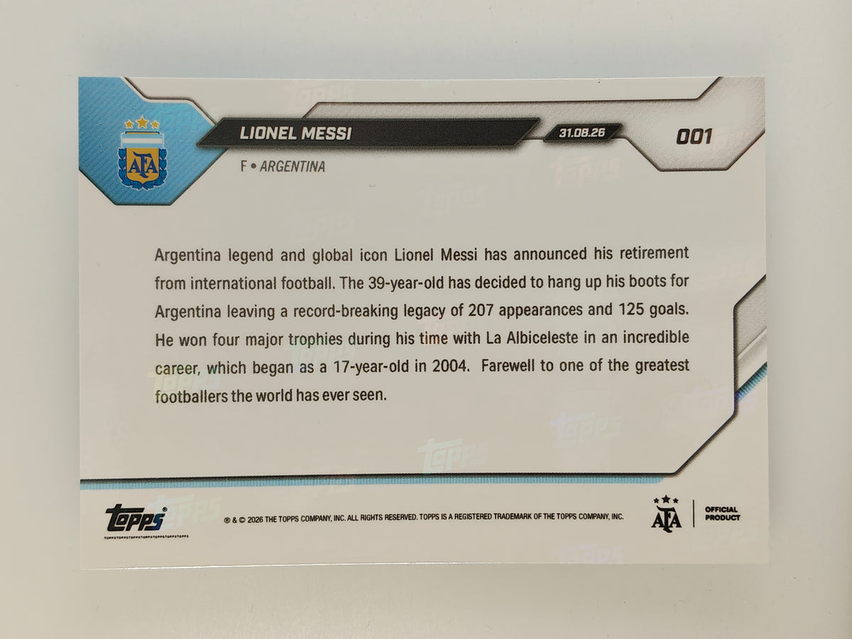 Lionel Messi Say Goodbye Topps Now