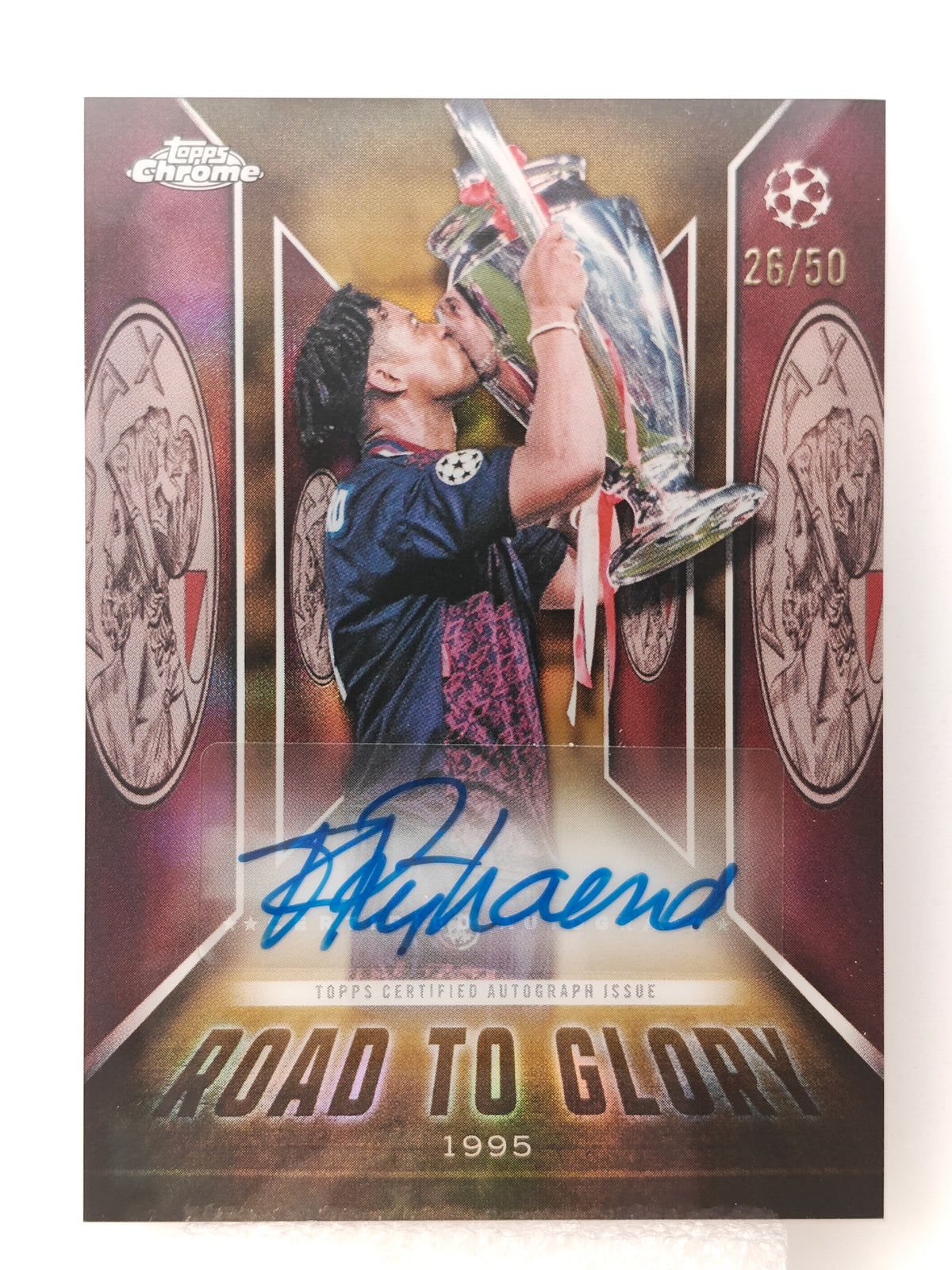 Frank Rijkaard auto /50 Road to Glory - Topps Chrome 25/26