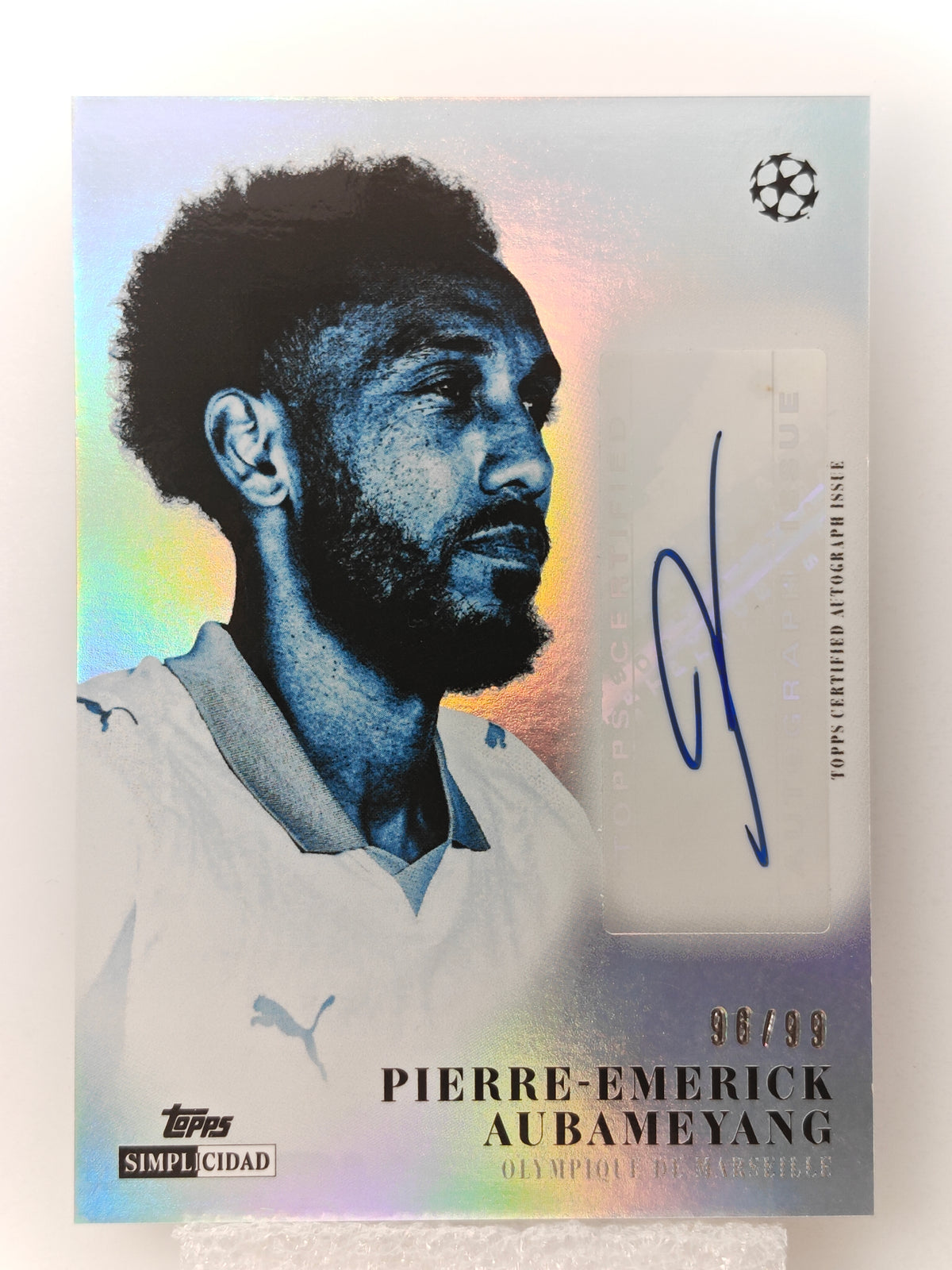 Pierre-Emerick Aubameyang auto /99 - Topps Simplicidad 25/26