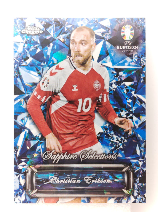 Christian Eriksen Sapphire Selections sp - Topps Chrome Euro 24 Sapphire