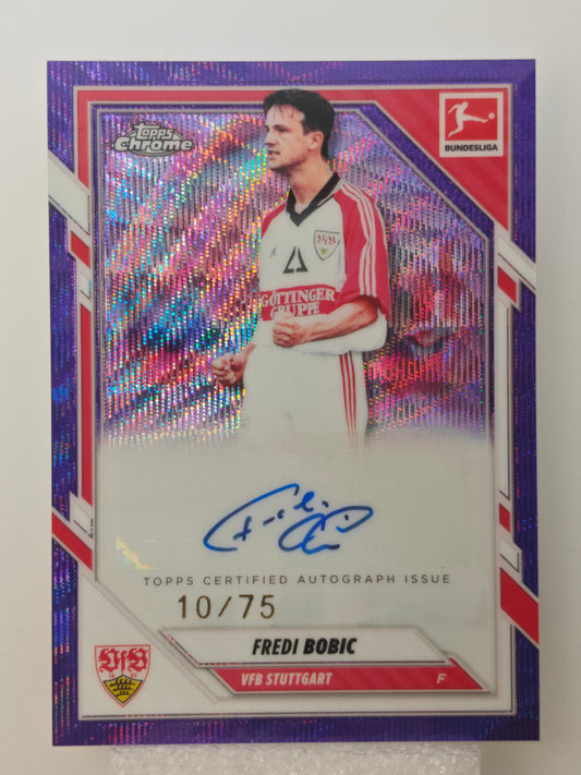 Fredi Bobic auto /75 - Topps Chrome Bundesliga 25/26