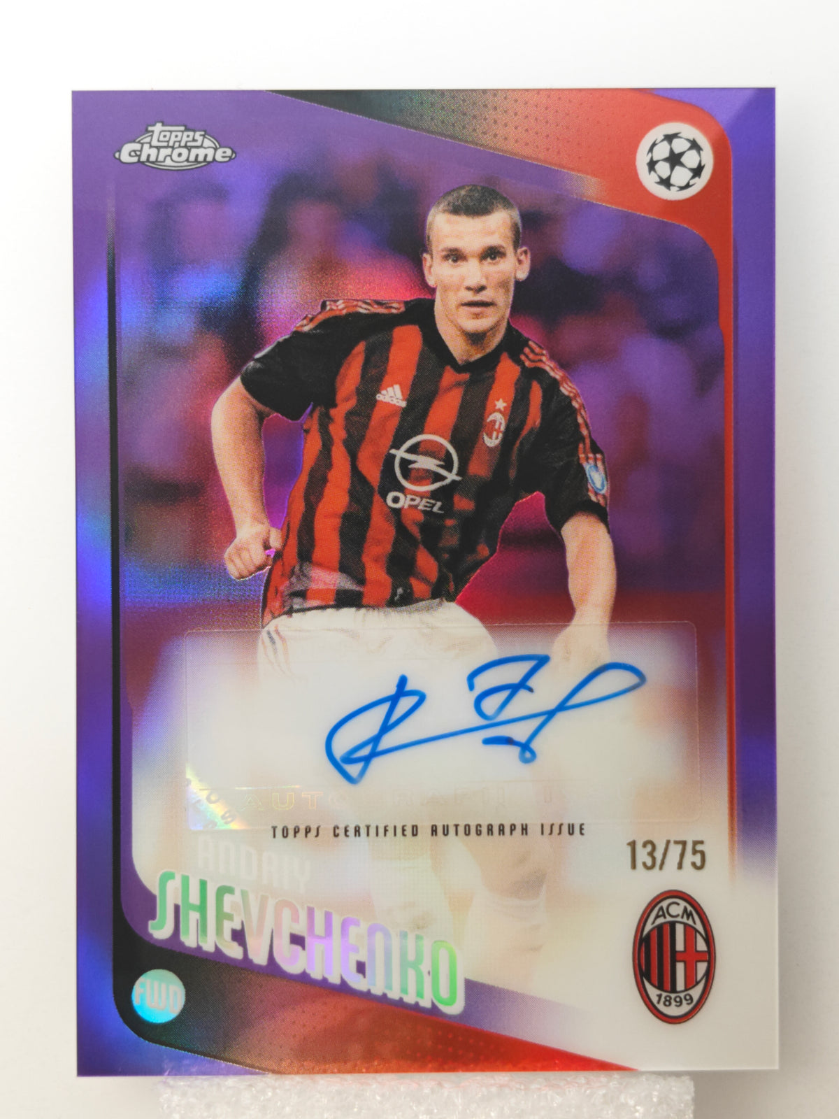 Andriy Shevchenko auto /75 - Topps Chrome 25/26