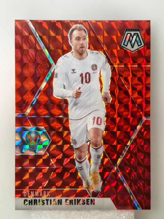 Christian Eriksen Red Prizm - Panini Mosaic 2020