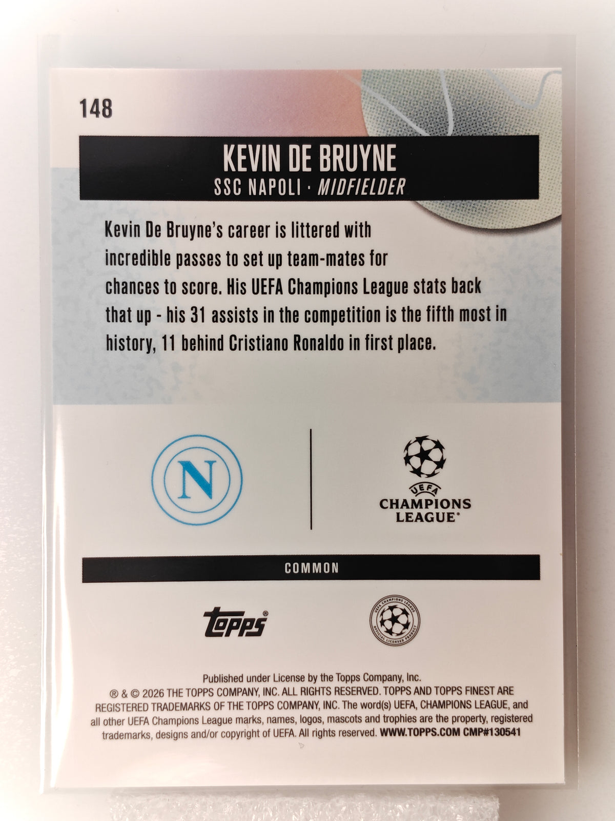 Kevin De Bruyne /25 - Topps Finest 25/26