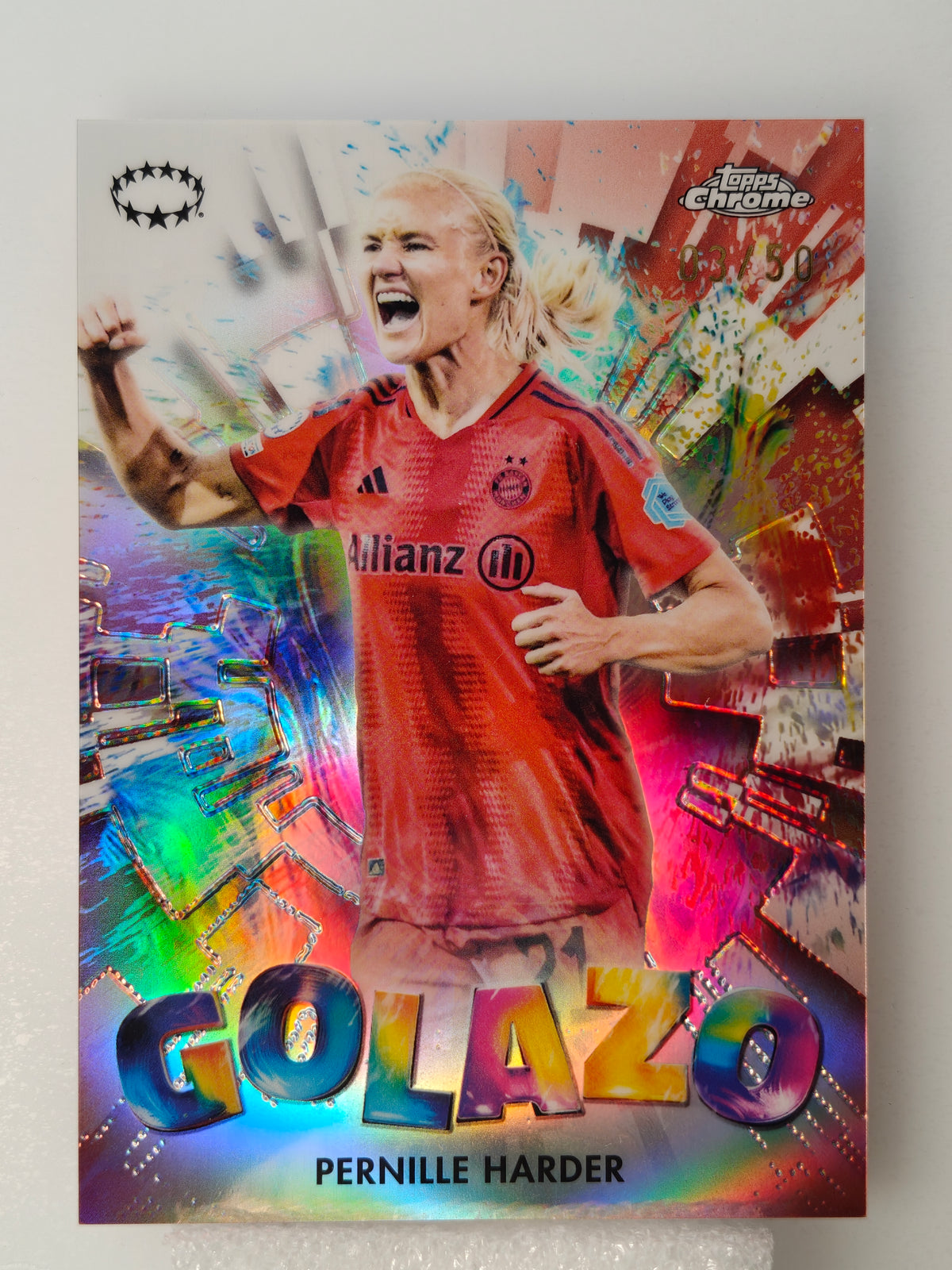 Pernille harder /50 golazo - Topps Chrome 24/25