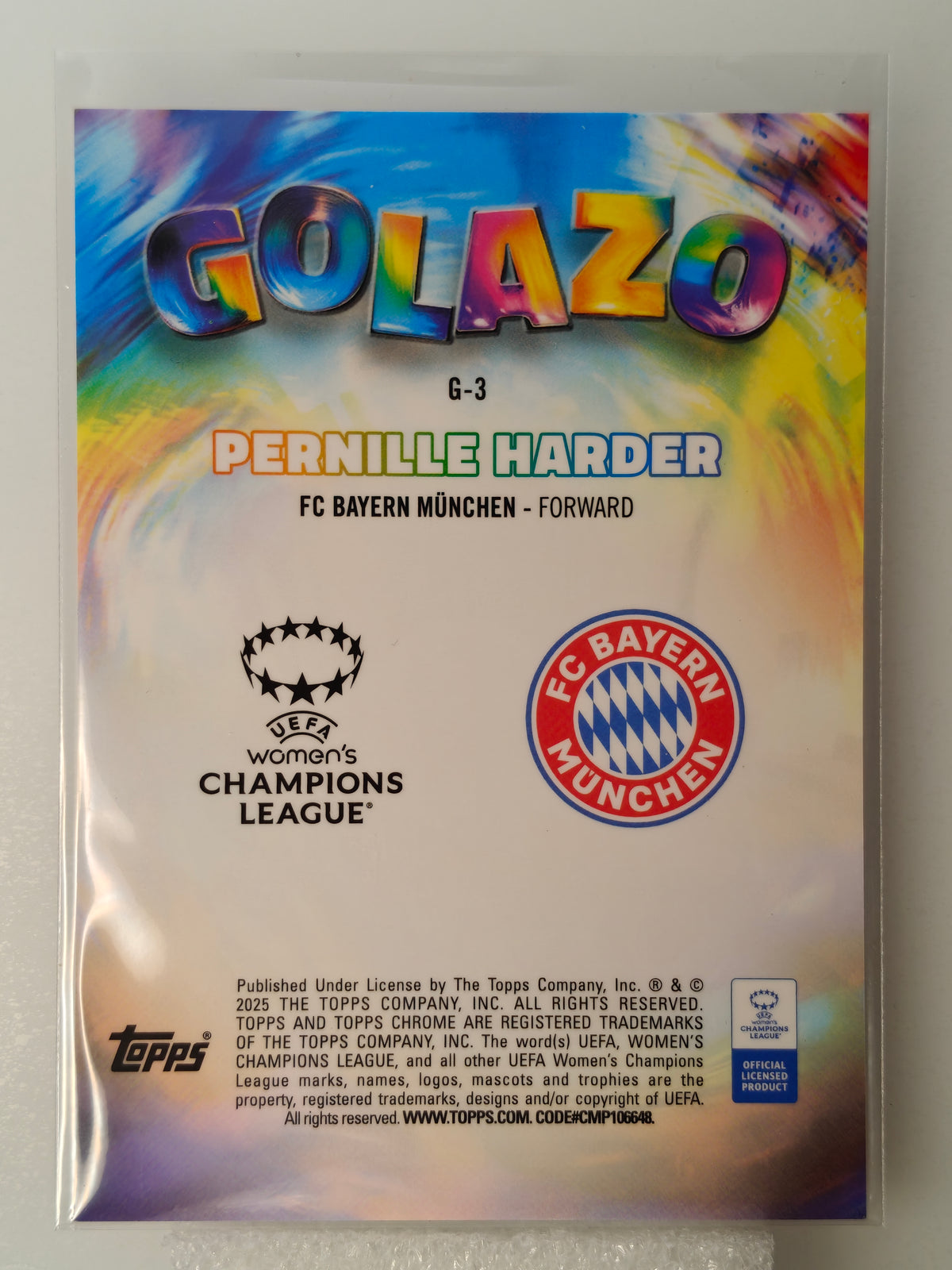 Pernille harder /50 golazo - Topps Chrome 24/25