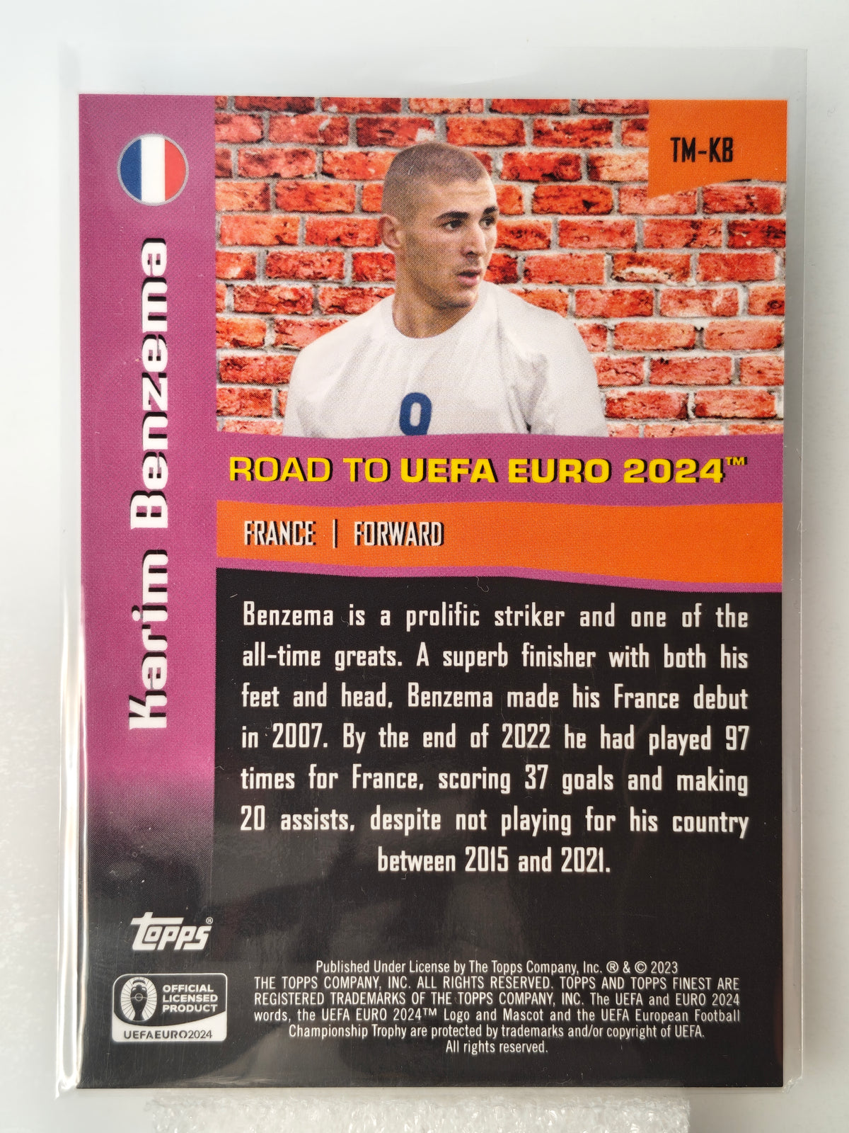 Karim Benzema the man /50 Casehit - Topps Finest euro 24