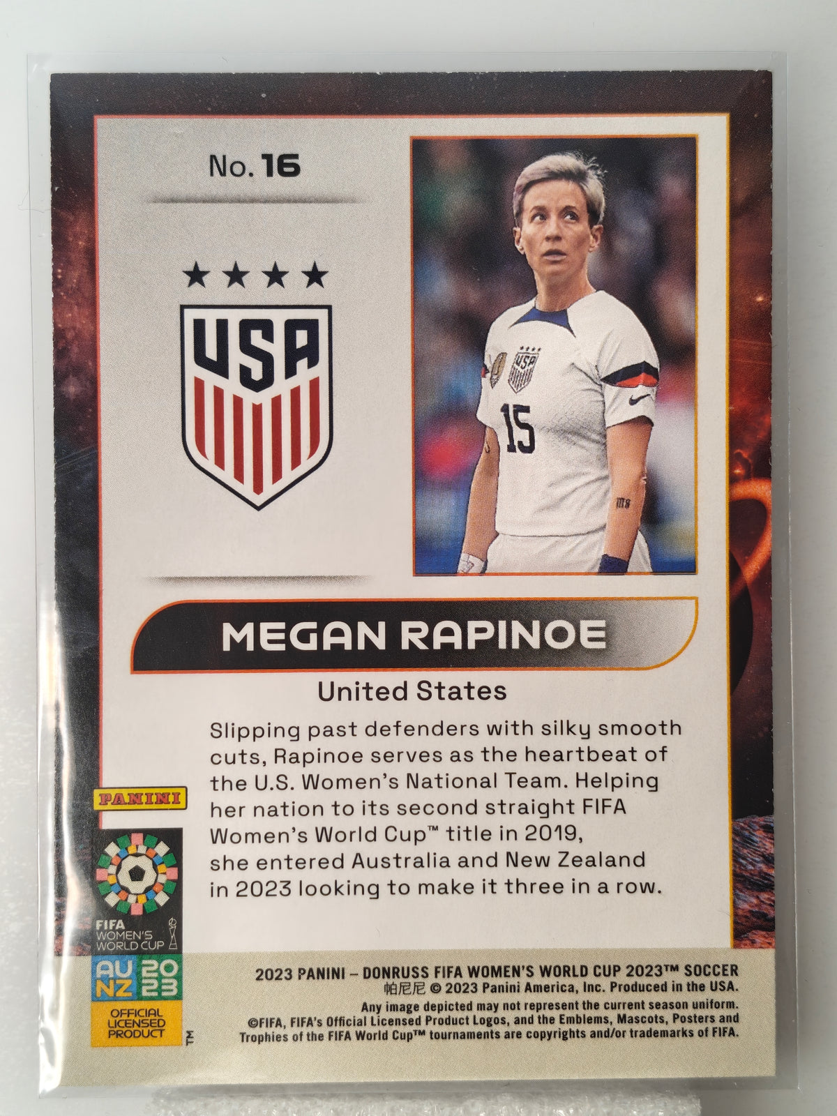 Megan Rapinoe intergalactic casehit SSP - Panini Donruss 23/24