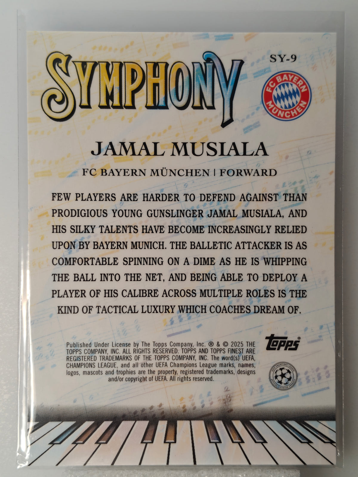 Jamal Musiala /299 symphony - Topps Finest 24/25