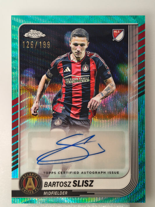 Bartosz Slisz auto /199 - Topps Chrome Mls 25/26