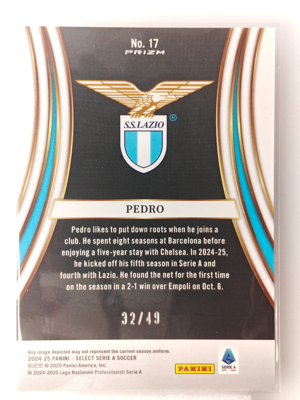 Pedro /49 equalizers - Panini Select Serie A 24/25